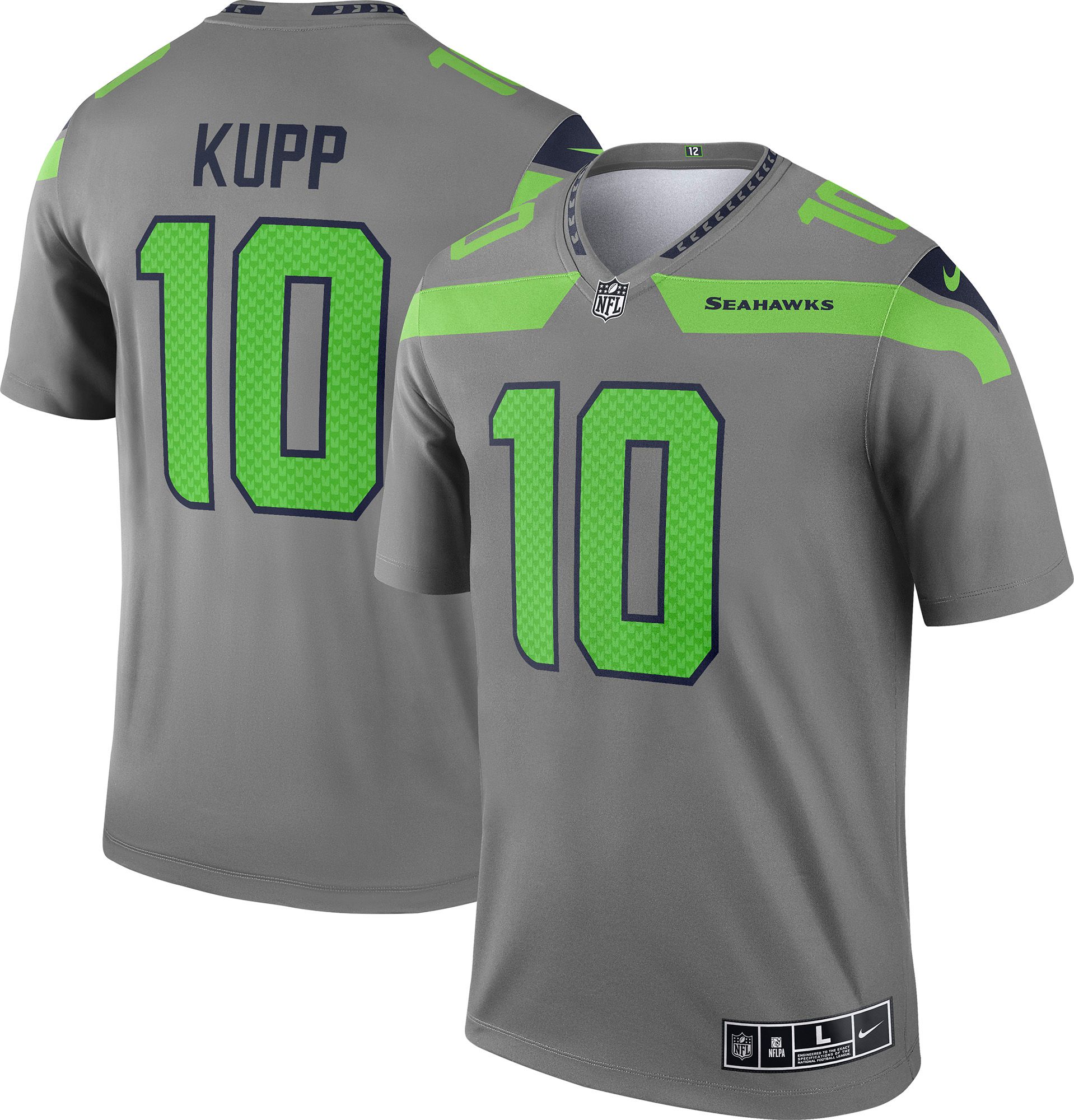 Nike Men's Seattle Seahawks Cooper Kupp #10 Grey Rivalry Game Jersey