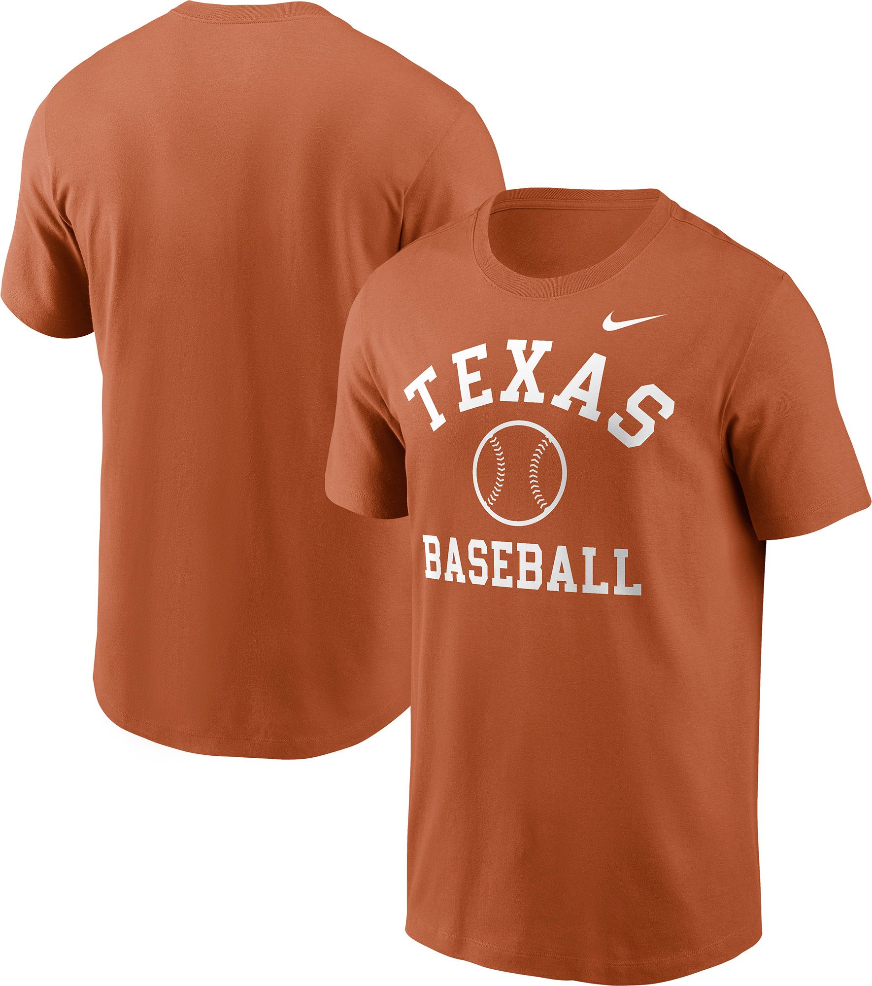 Nike Men's Texas Longhorns Desert Orange Baseball T-Shirt
