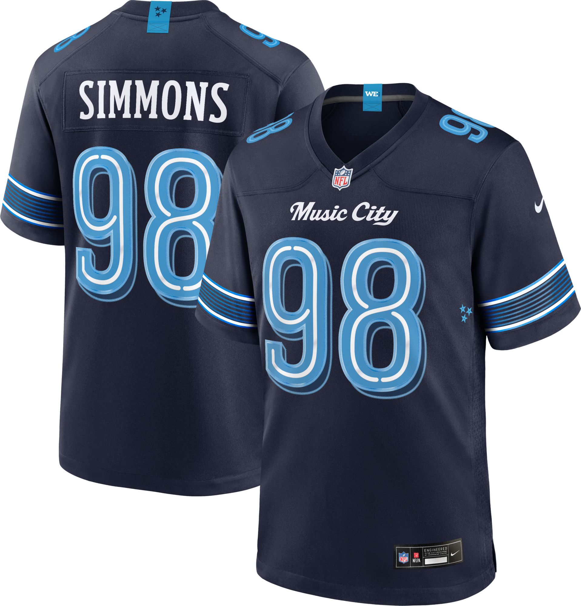 Nike Men's Tennessee Titans Jeffrey Simmons NFL Rivalries Game Jersey
