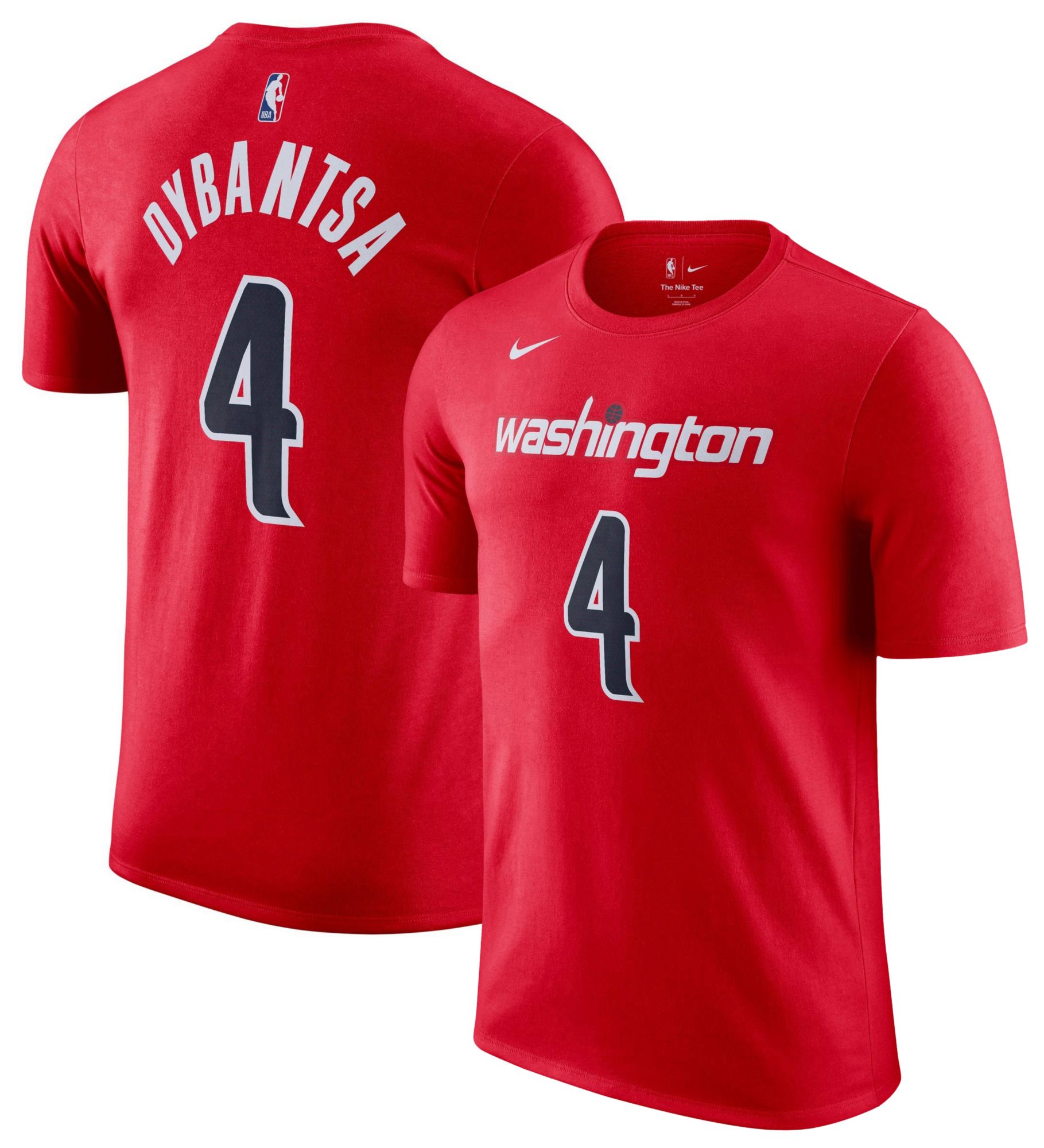 Nike Men's Washington Wizards Red AJ Dybantsa #4 Icon Edition T-Shirt