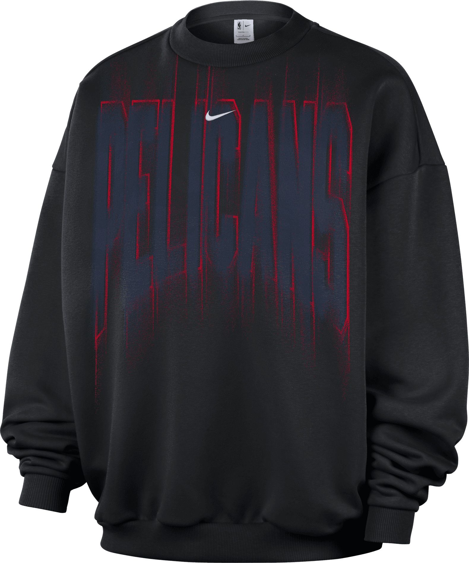Nike Adult New Orleans Pelicans Worn With Obsession Standard Issue Game Theater Team Crew Sweatshirt, Men's