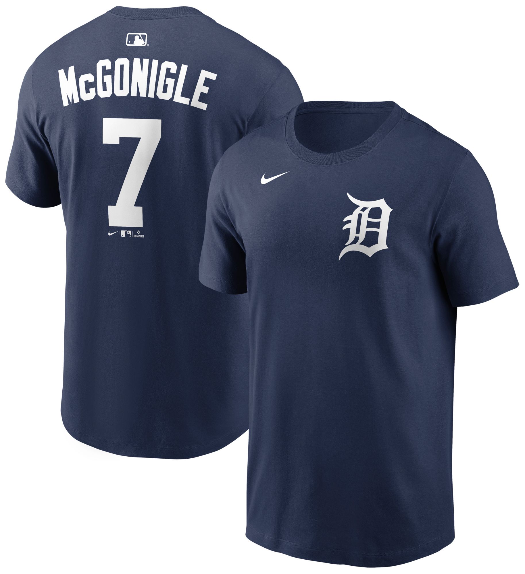 Nike Men's Detroit Tigers Navy Kevin McGonigle #7 Home T-Shirt