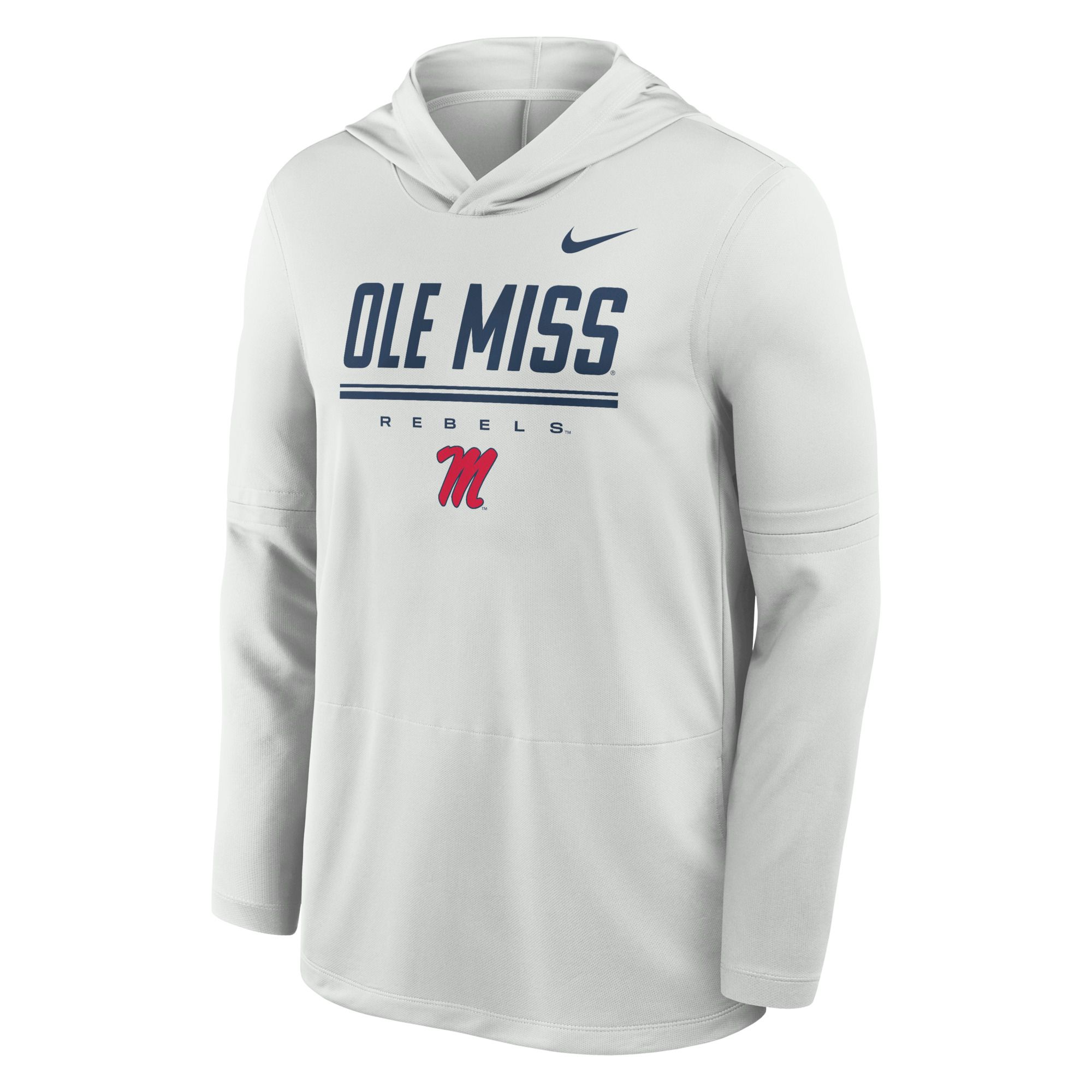 Nike Men's Ole Miss Rebels Photon Dust Dri-FIT Lightweight Hoodie