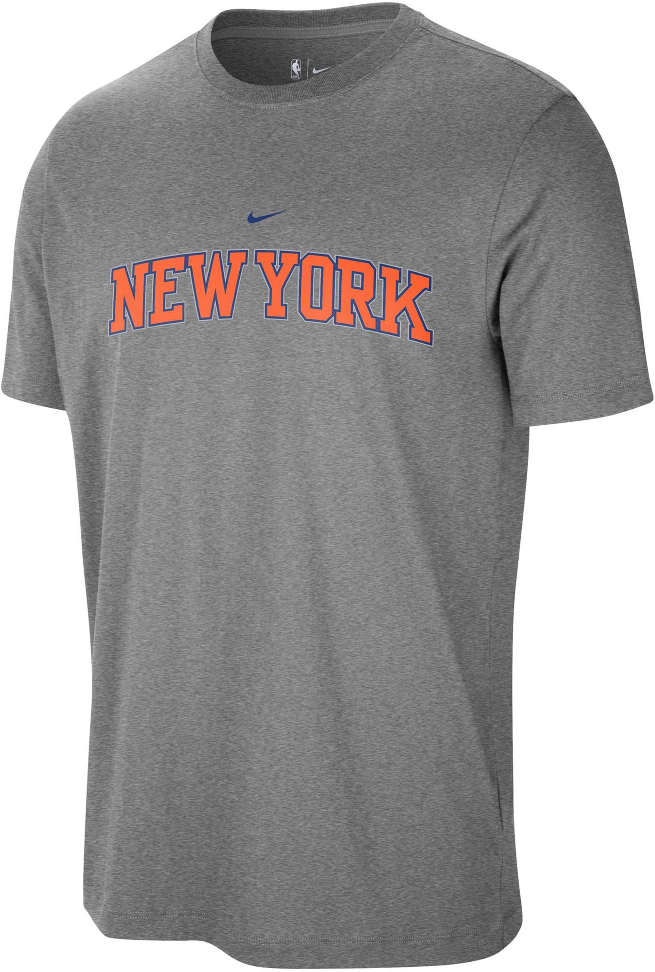 Nike Men's New York Knicks Grey Wordmark T-Shirt