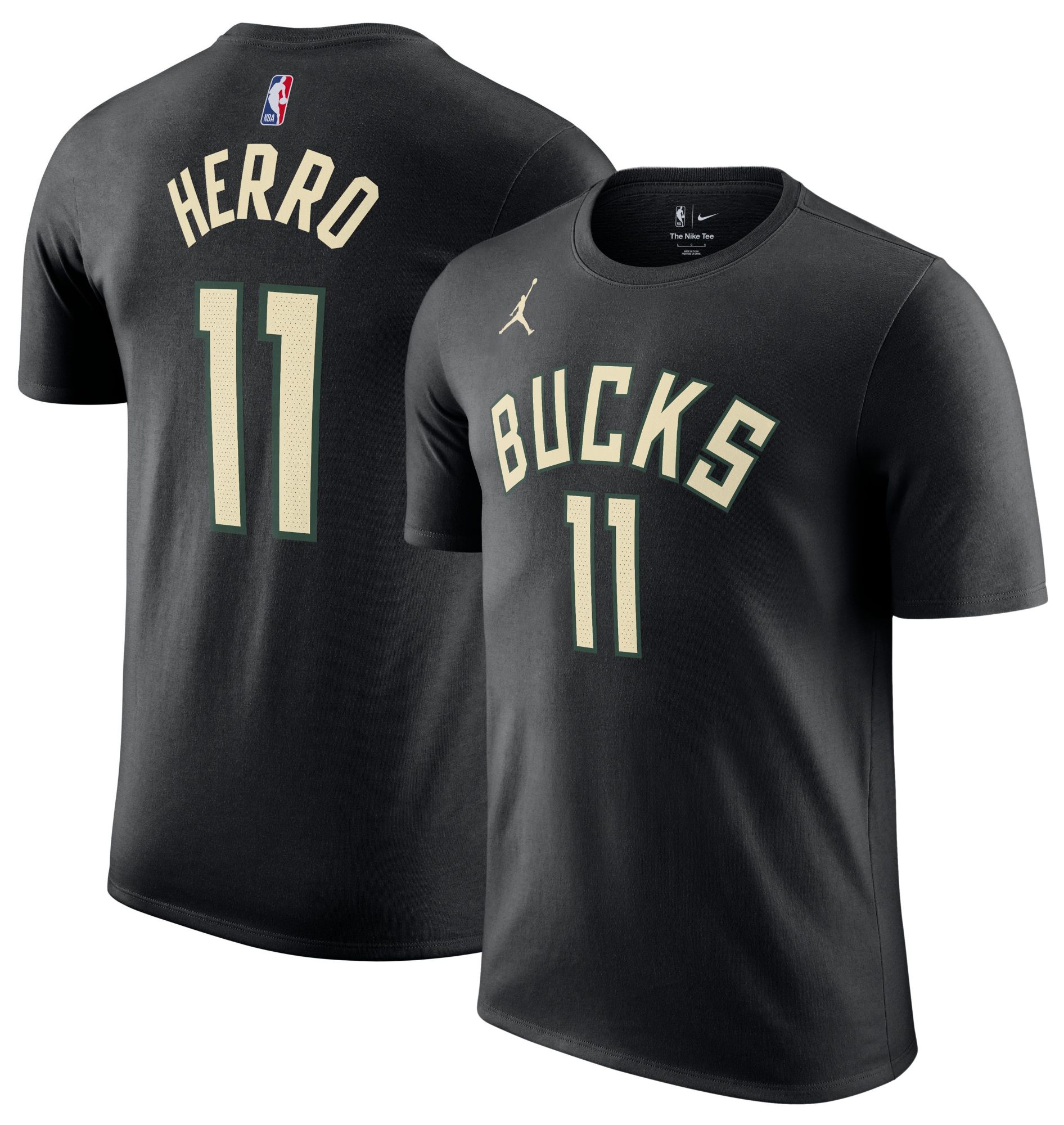 Nike Men's Milwaukee Bucks Black Tyler Herro #11 Statement Edition Jersey, XL