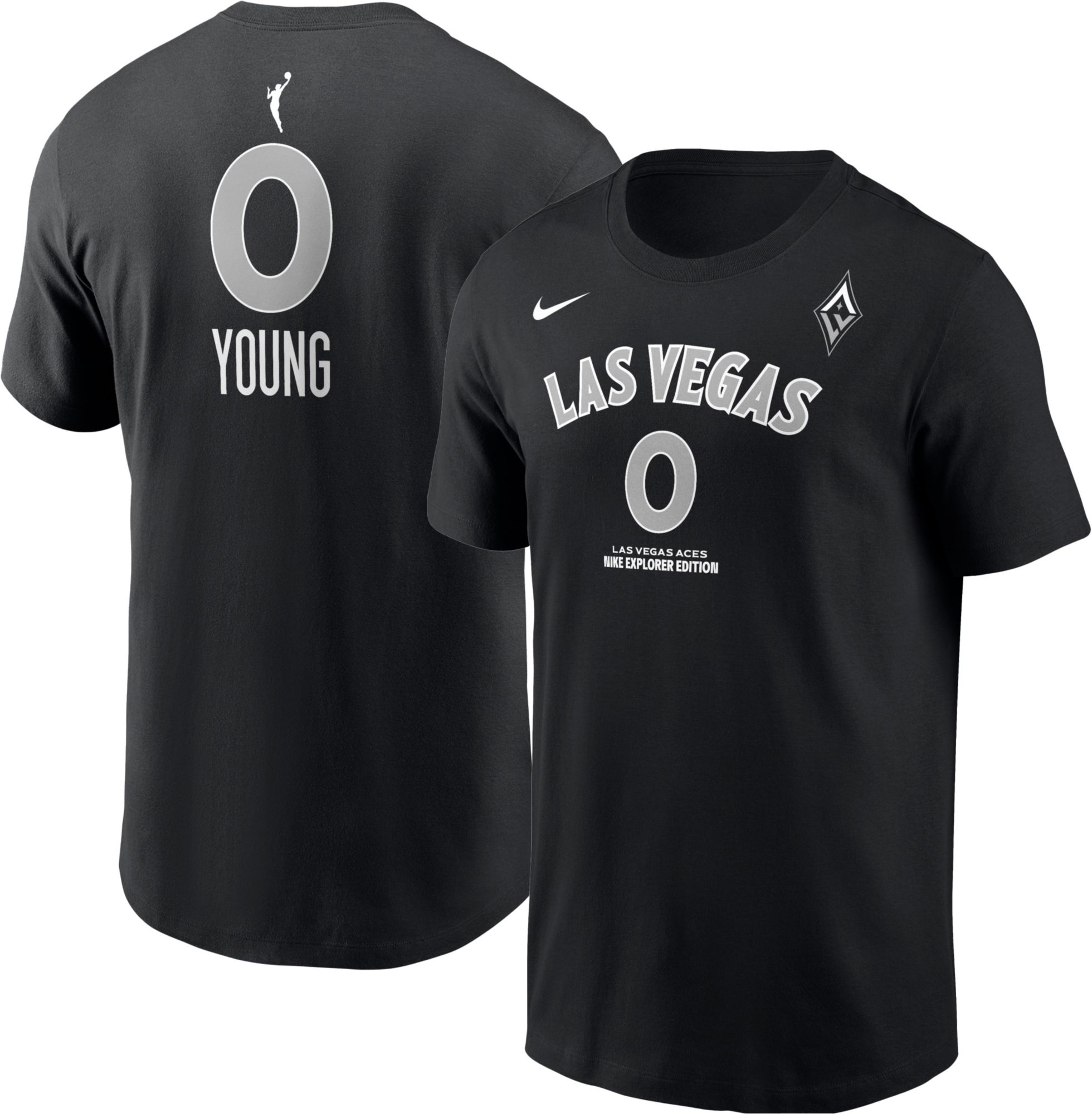 Nike Men's Las Vegas Aces Jackie Young #0 Black T-Shirt