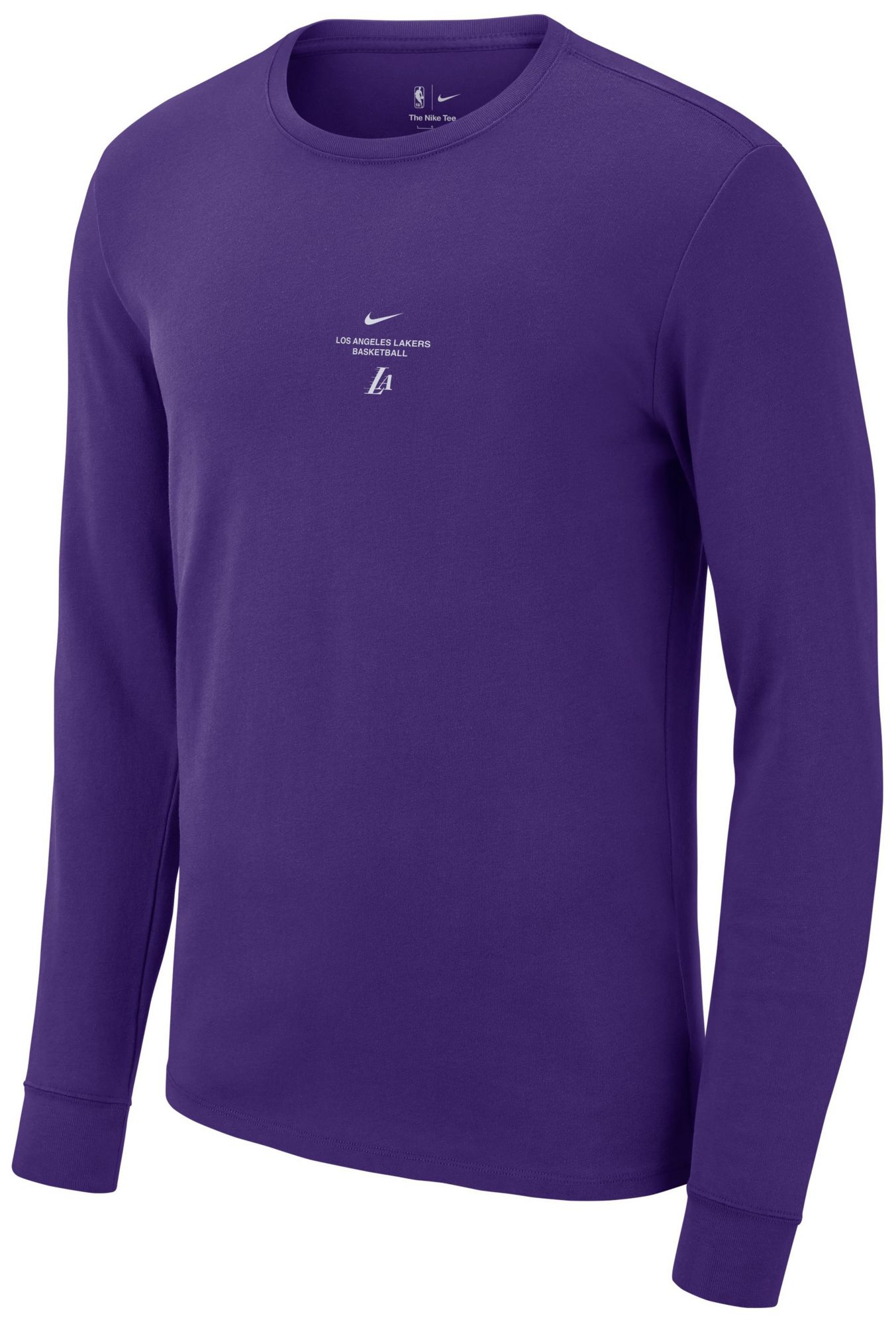 Nike Adult Los Angeles Lakers Worn With Obsession Standard Issue Practice Long Sleeve Shirt, Men's, Large, Purple