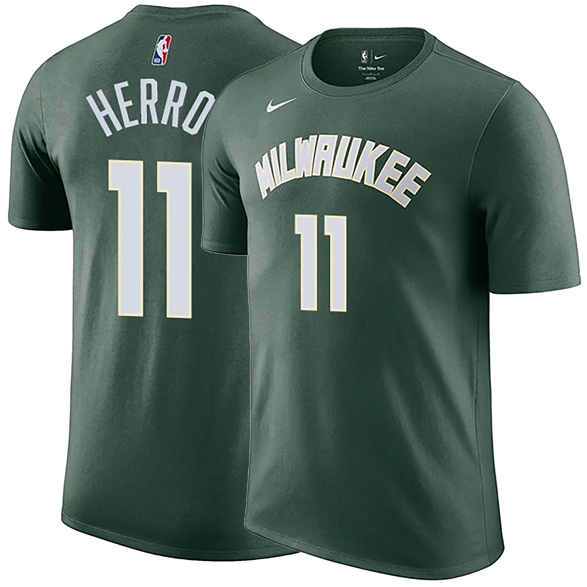 Nike Men's Milwaukee Bucks Tyler Herro T-Shirt, XXL, Green