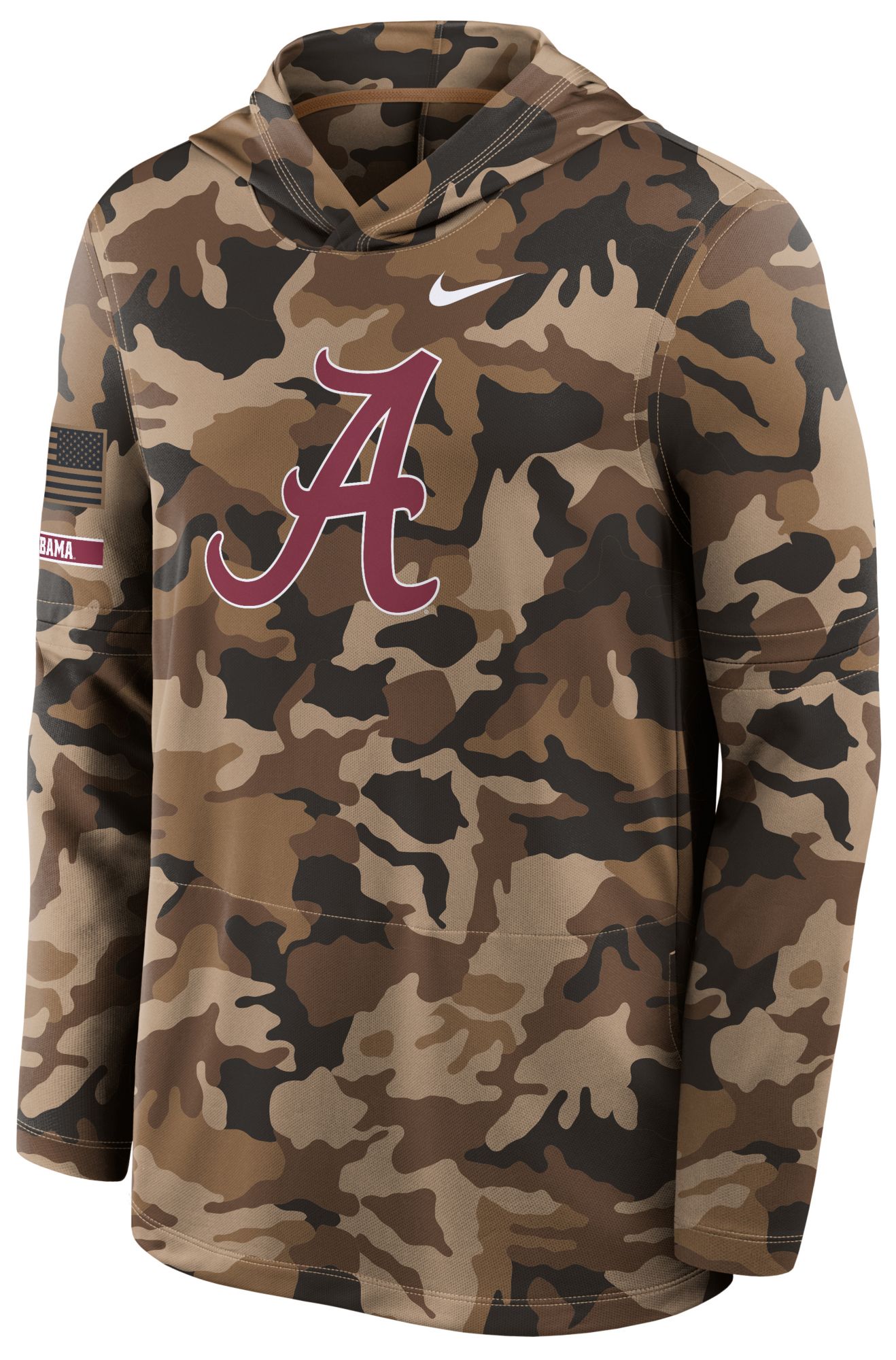 Nike Men's Alabama Crimson Tide 2026 Military Appreciation Dri-FIT Lightweight Hoodie