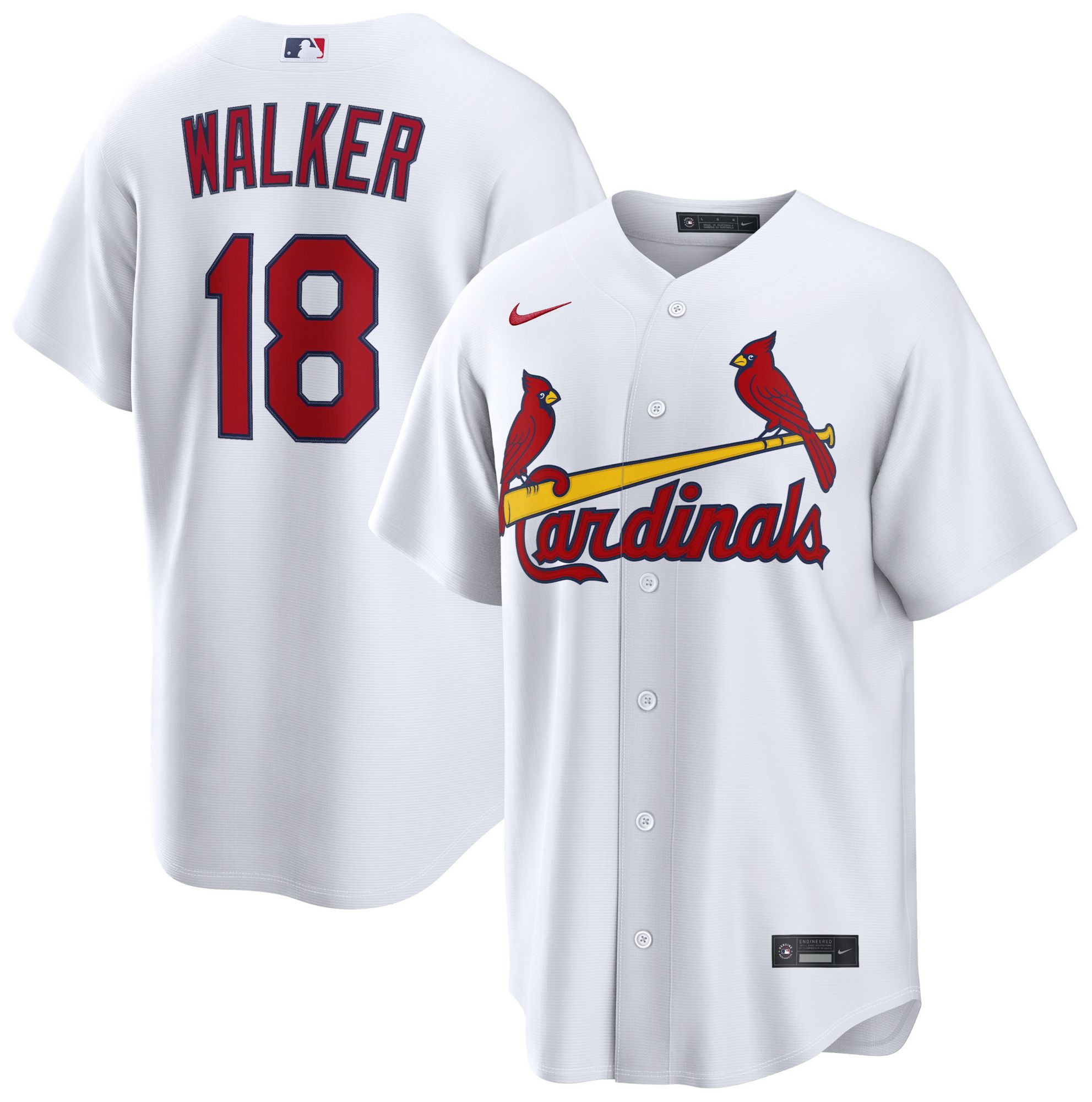 Nike Men's St. Louis Cardinals White Jordan Walker #18 Home Replica Jersey