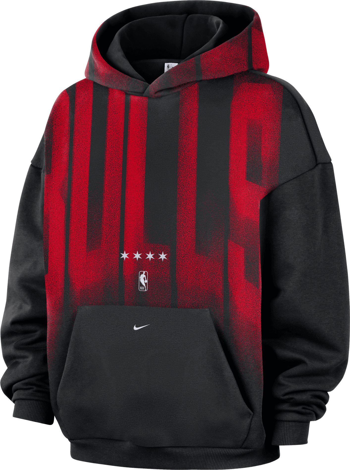 Nike Adult Chicago Bulls Worn With Obsession Standard Issue Game Theater Team Hoodie, Men's, XXL, Black