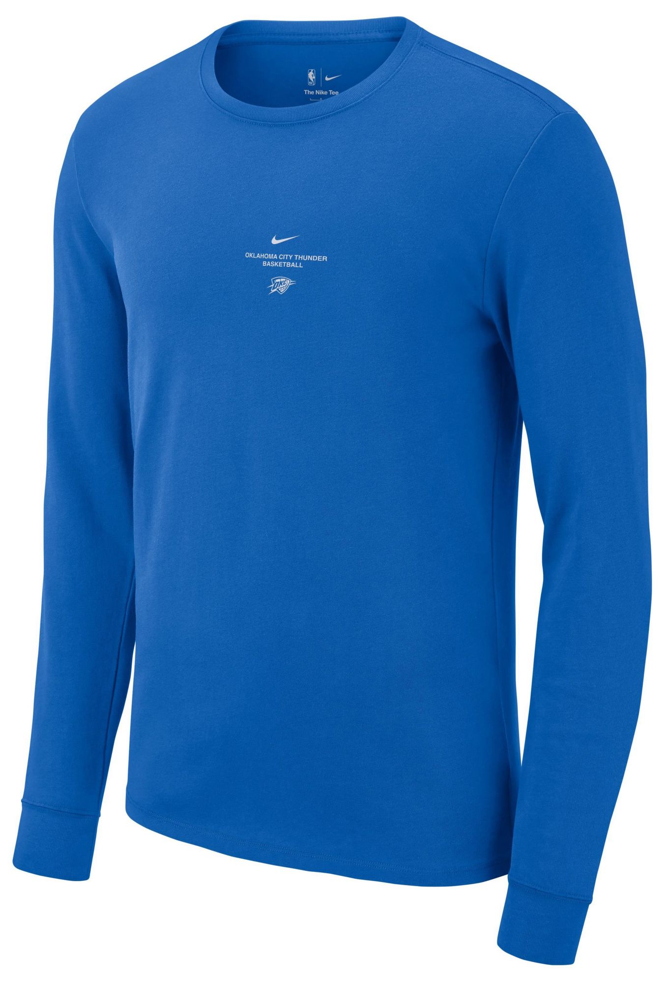 Nike Adult Oklahoma City Thunder Worn With Obsession Standard Issue Practice Long Sleeve Shirt, Men's, XL, Blue