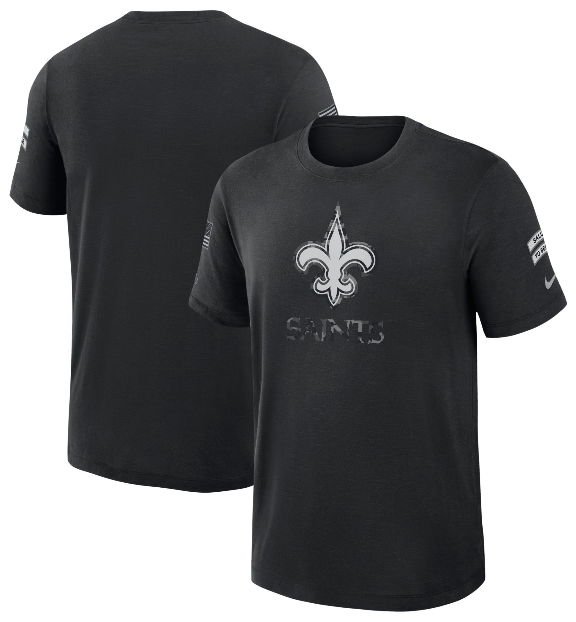 Nike Men's New Orleans Saints Salute To Service 2026 Slub T-Shirt
