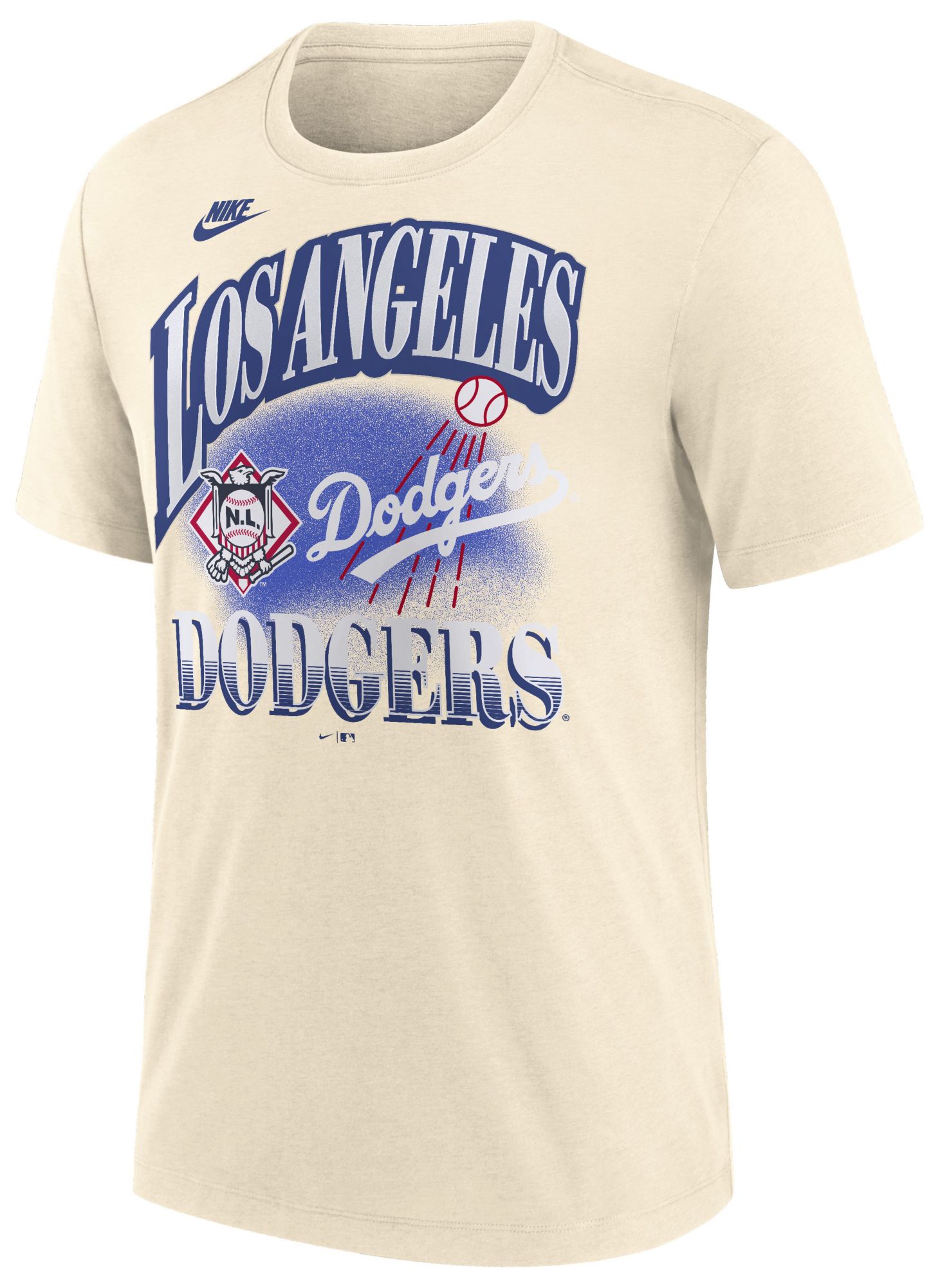 Nike Men's Los Angeles Dodgers Tan Vintage Crew T-Shirt
