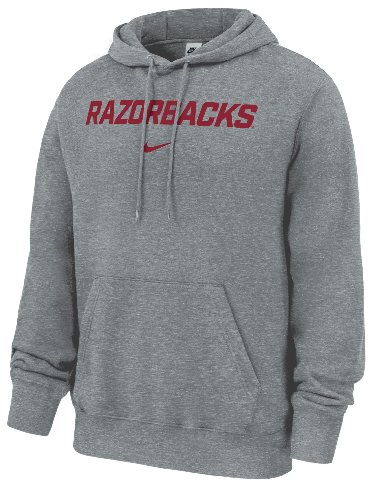 Nike Men's Arkansas Razorbacks Gray Club Fleece Hoodie