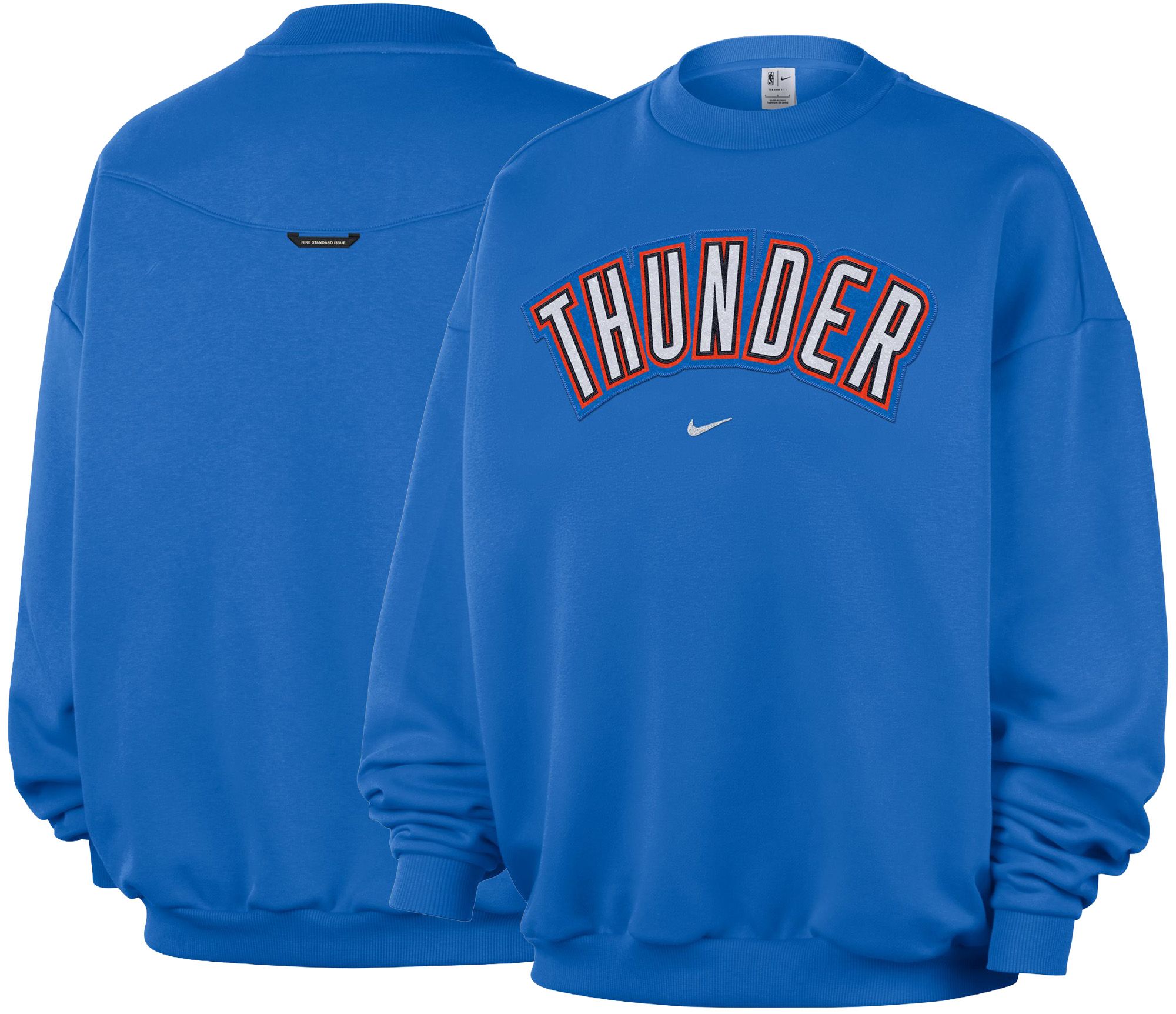 Nike Adult Oklahoma City Thunder Worn With Obsession Standard Issue Wordmark Crewneck Sweatshirt, Men's