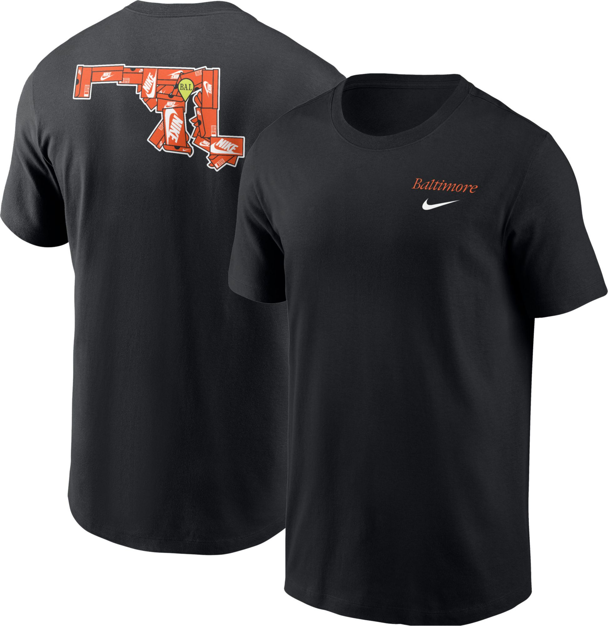 Nike Men's Baltimore Black Core Cotton Shoebox T-Shirt
