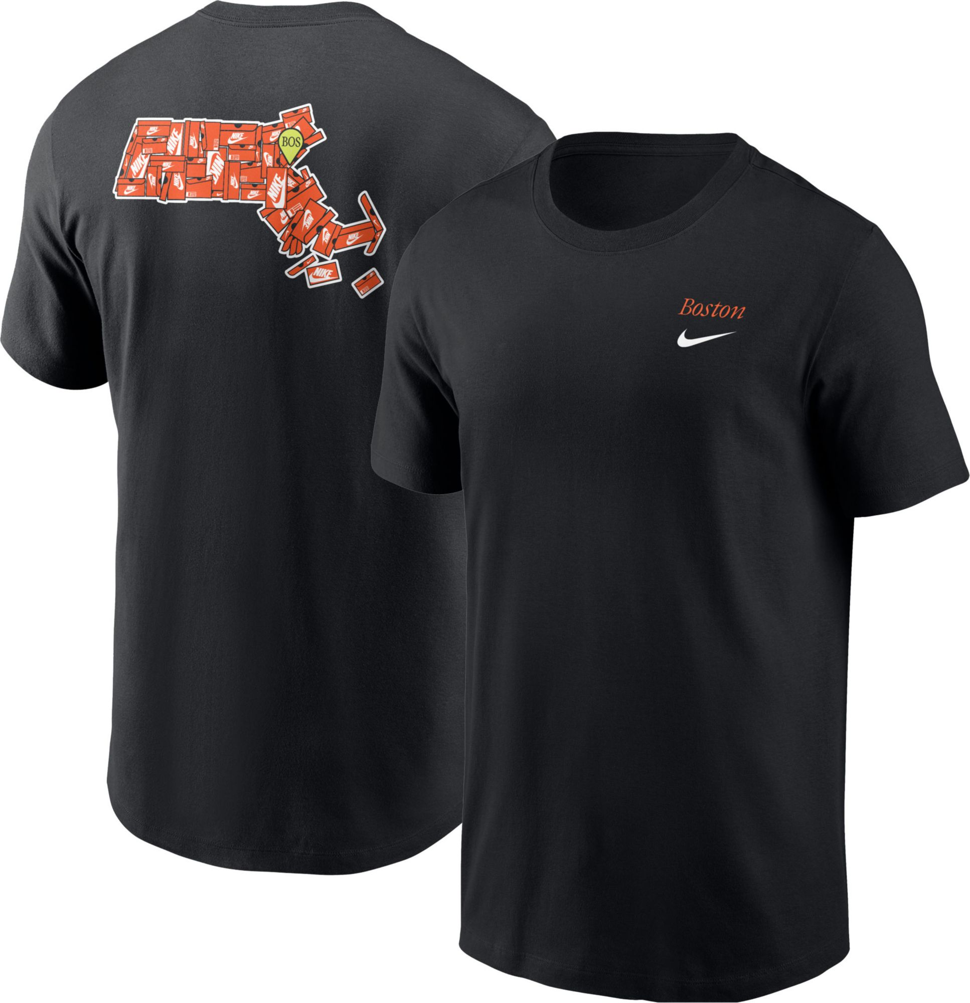 Nike Men's Boston Black Core Cotton Shoebox T-Shirt