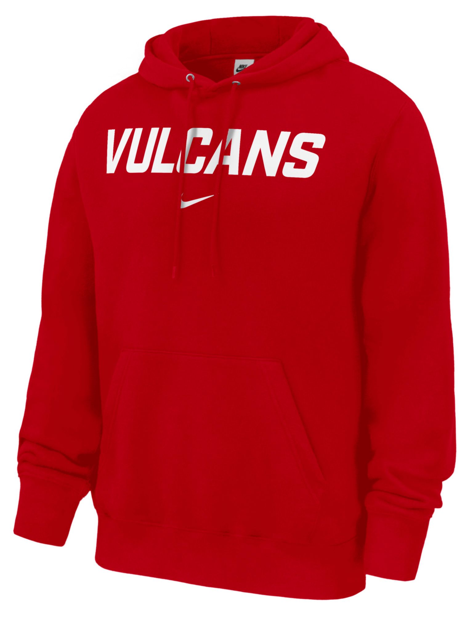 Nike Men's Cal U Vulcans Red Wordmark Club Hoodie