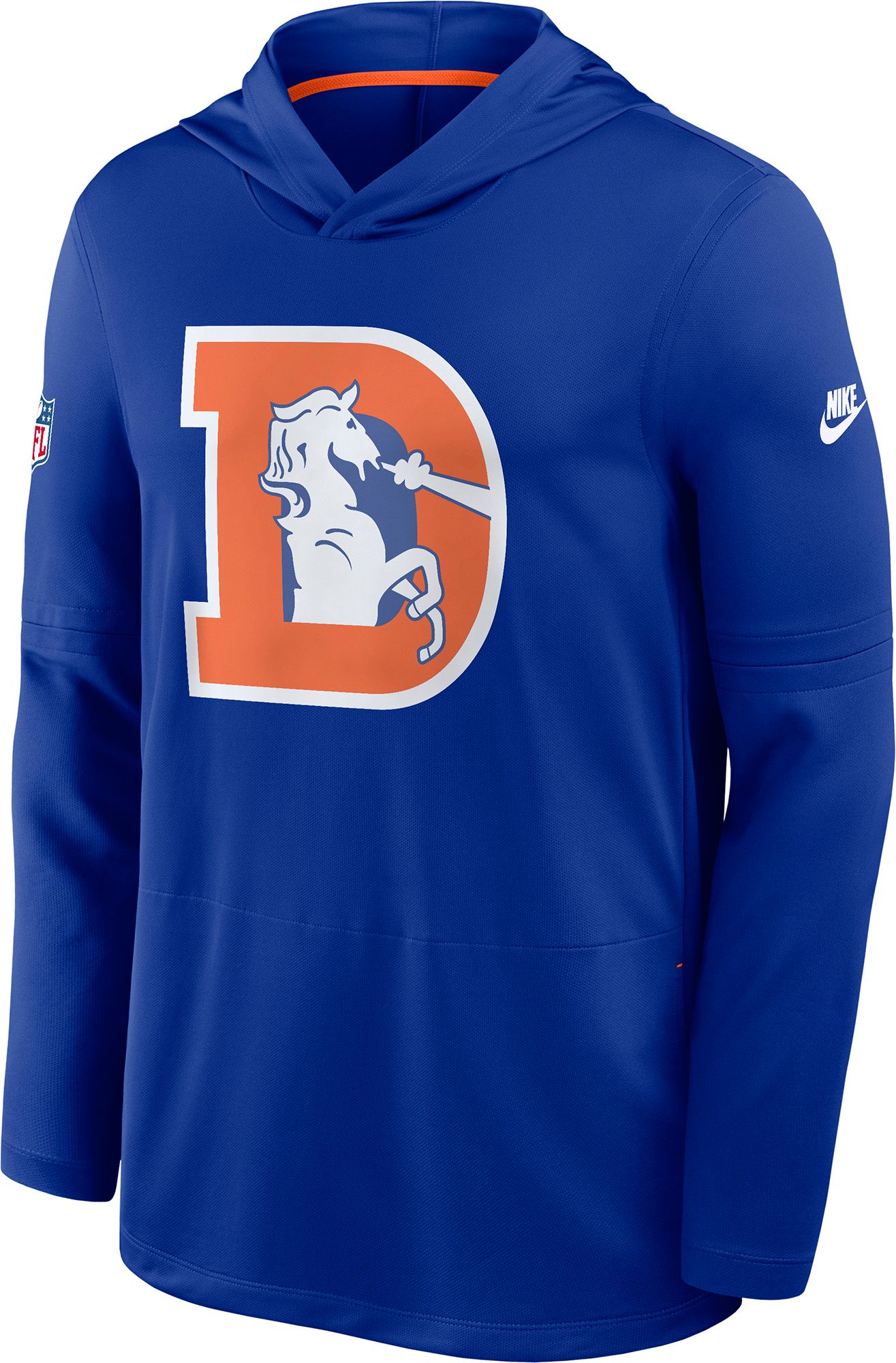 Nike Men's Denver Broncos Sideline Retro Hooded Long Sleeve Shirt