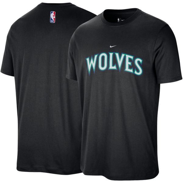Nike Men's Minnesota Timberwolves Black Wordmark T-Shirt