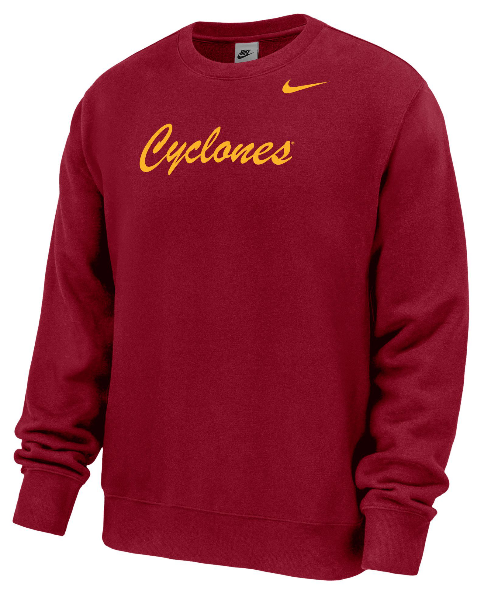 Nike Men's Iowa State Cyclones Wordmark Club Crewneck Sweatshirt