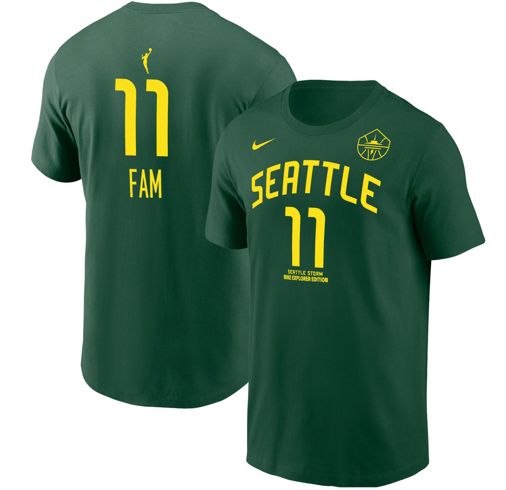Nike Men's Seattle Storm Green Awa Fam #11 T-Shirt