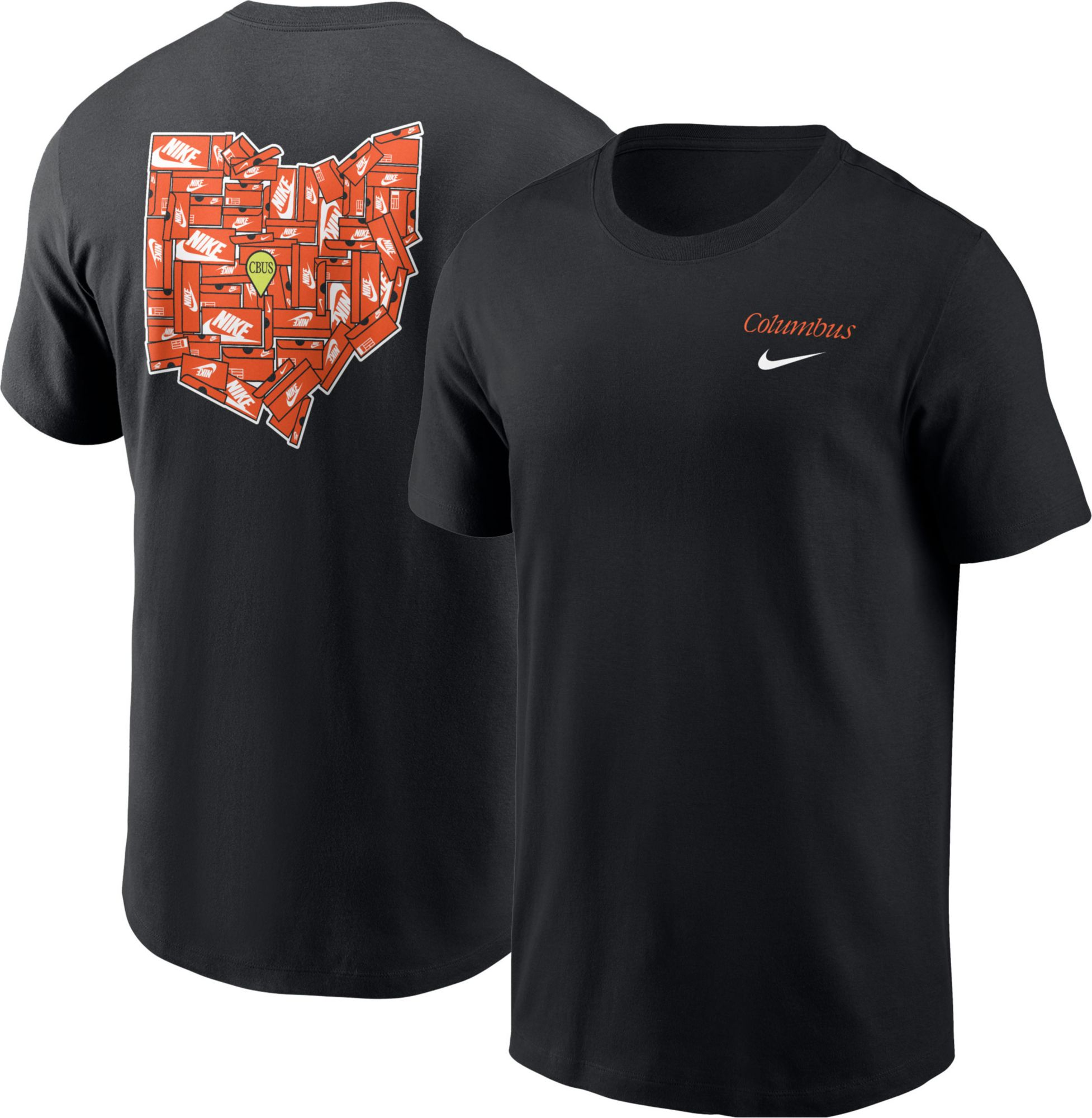 Nike Men's Columbus Black Core Cotton Shoebox T-Shirt