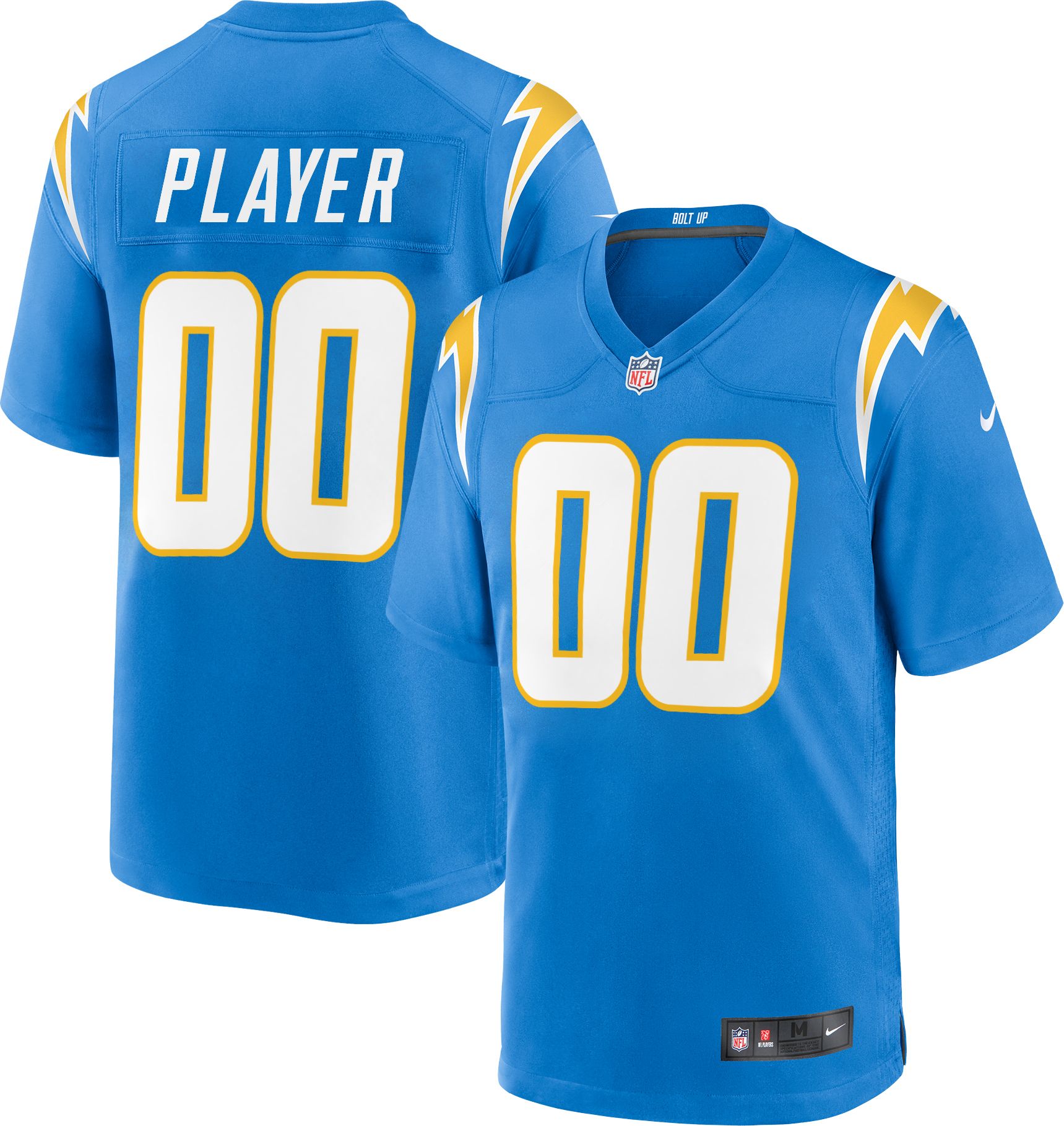 Nike Men's Los Angeles Chargers Draft Pick #1 Blue Home Game Jersey
