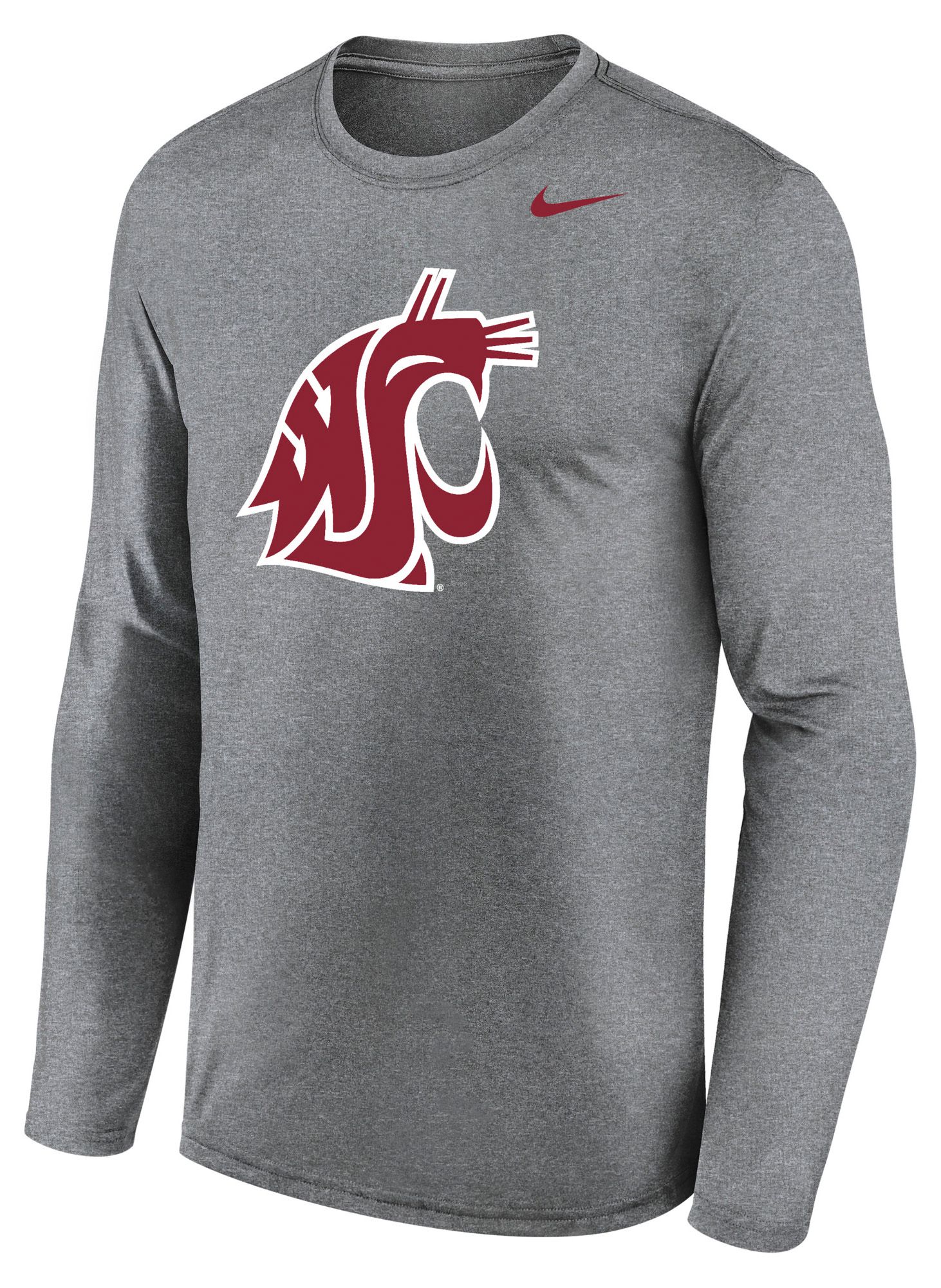 Nike Men's Washington State Cougars Gray Legend Long Sleeve Shirt