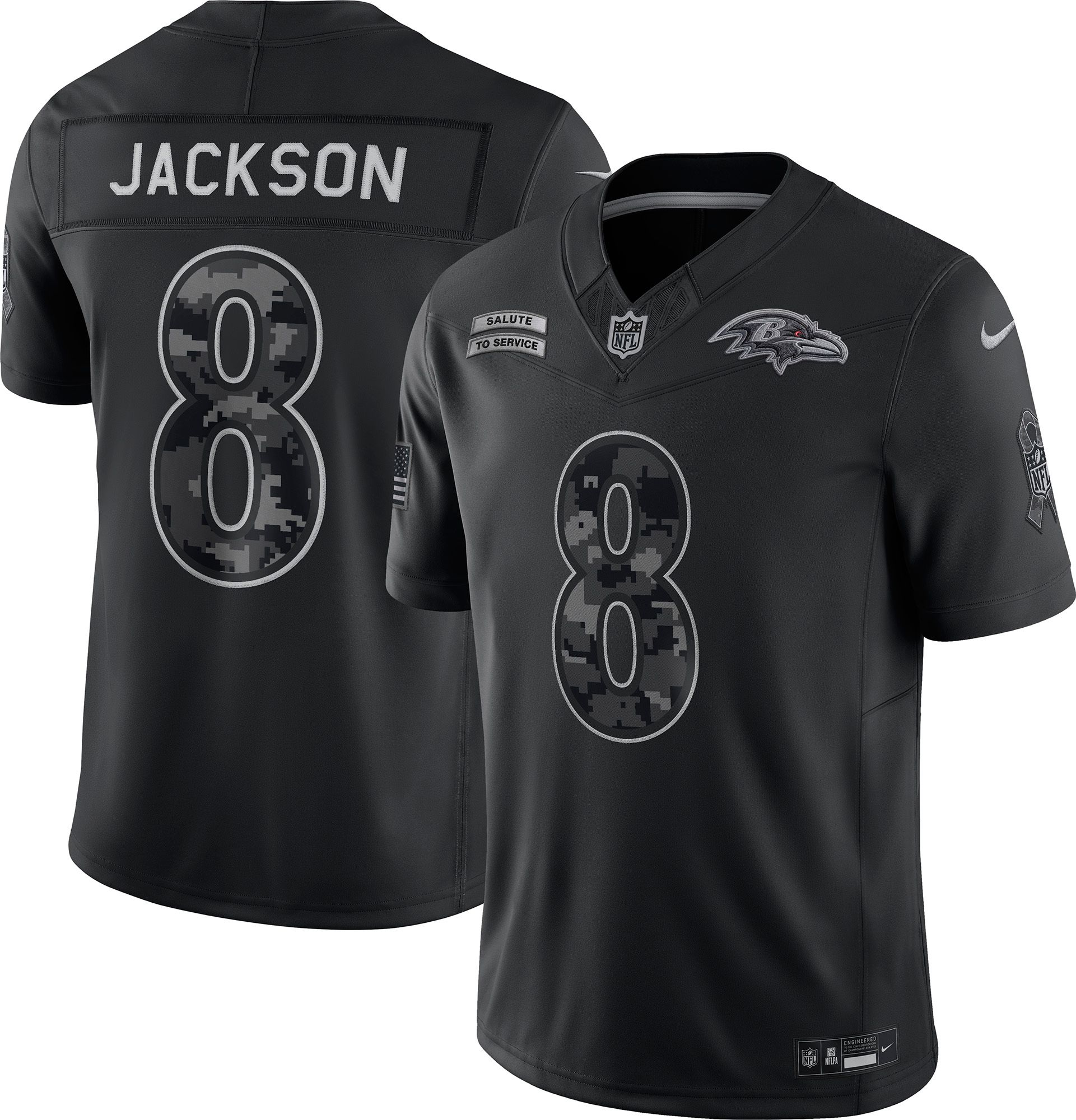 Nike Men's Baltimore Ravens Lamar Jackson Salute To Service 2026 Limited Jersey
