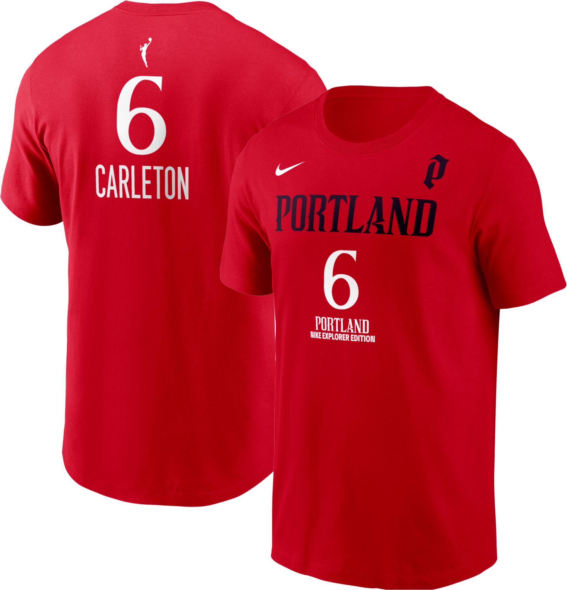 Nike Men's Portland Fire Bridget Carleton #6 Red T-Shirt