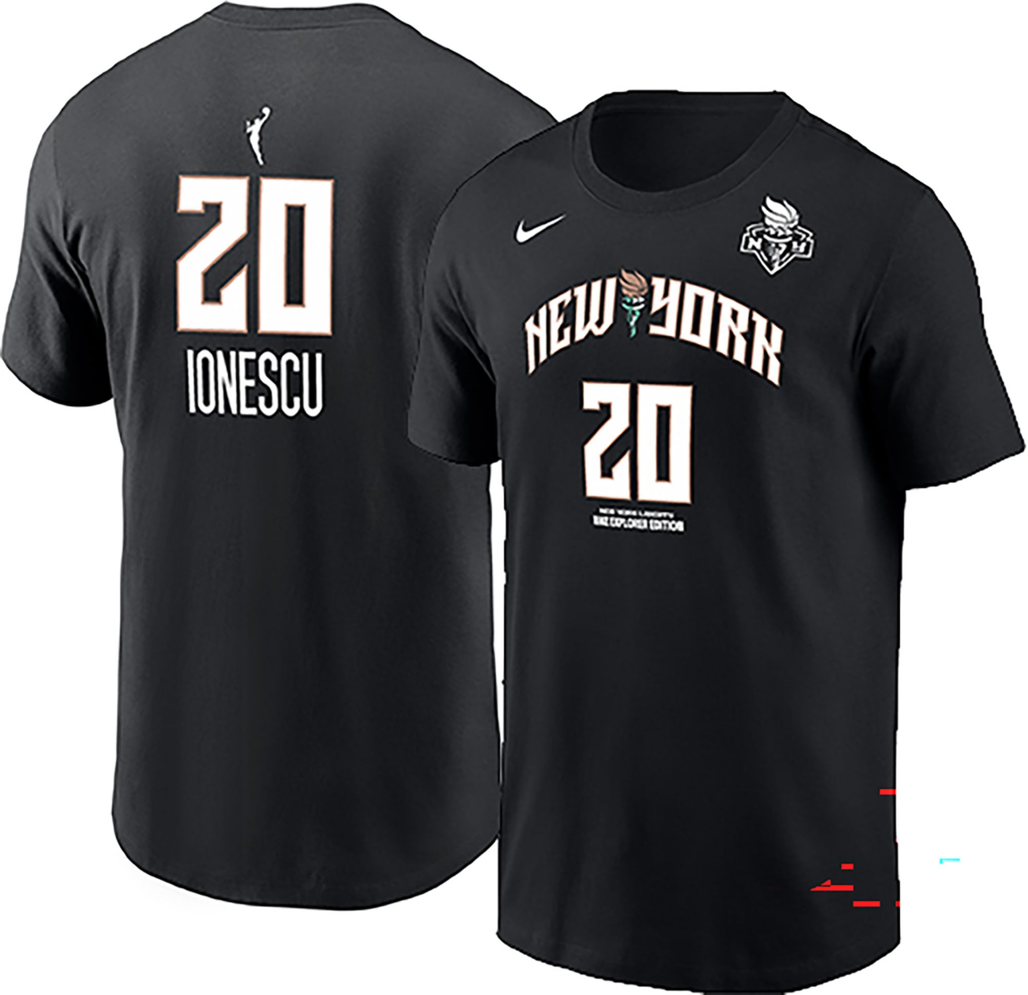 Nike Men's New York Liberty Sabrina Ionescu #20 Black T-Shirt