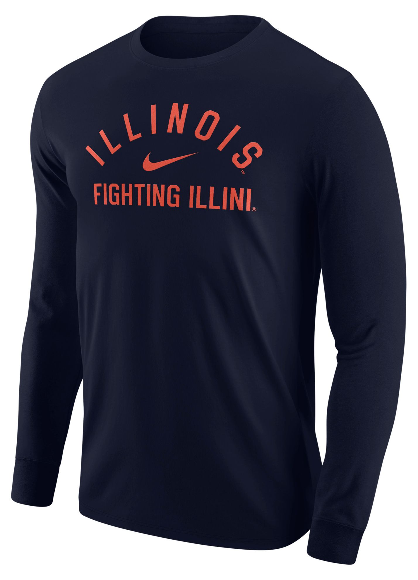 Nike Men's Illinois Fighting Illini Navy Long Sleeve Shirt