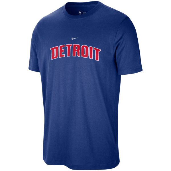 Nike Men's Detroit Pistons Blue Wordmark Shirt