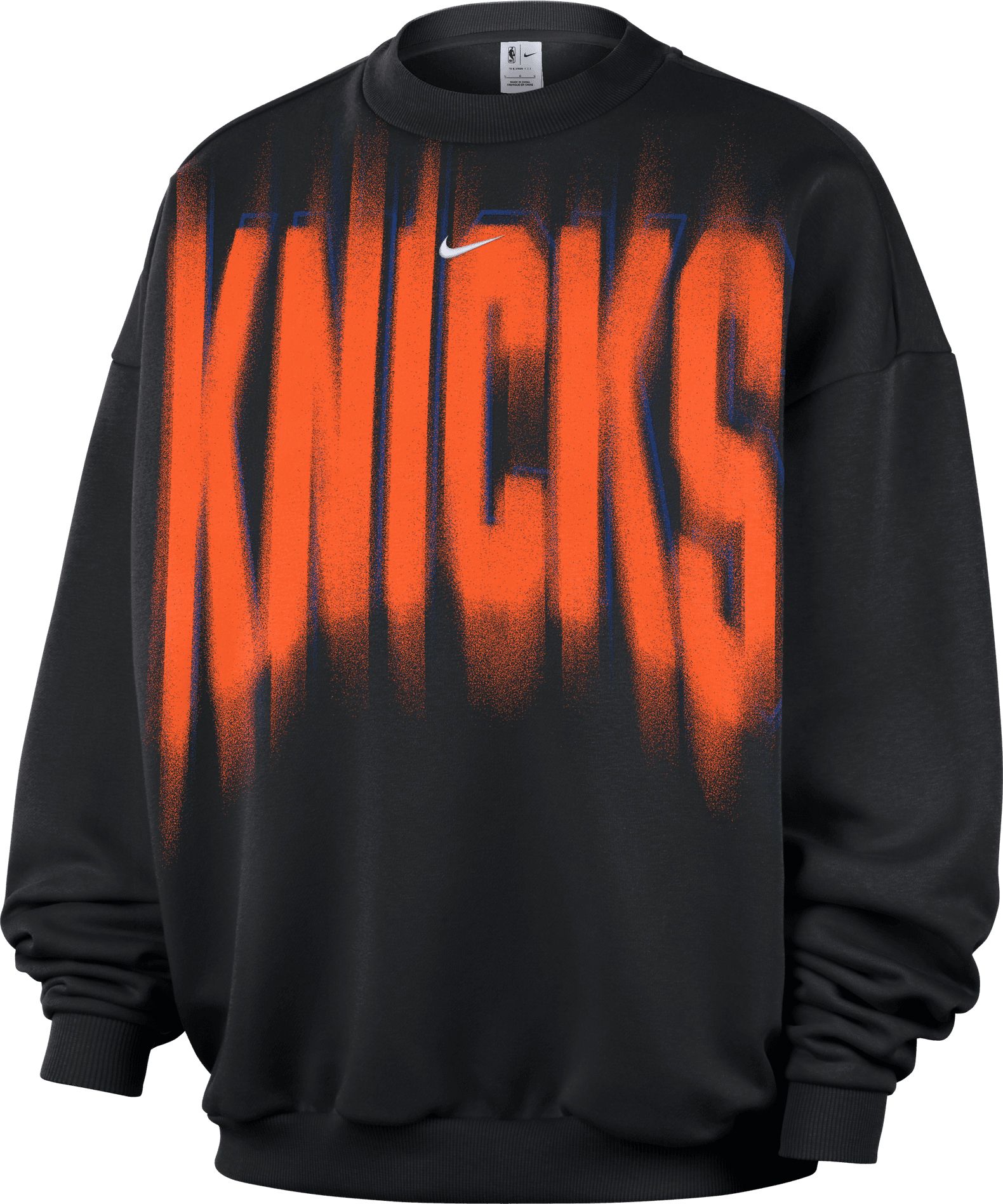 Nike Adult New York Knicks Worn With Obsession Standard Issue Game Theater Team Crew Sweatshirt, Men's