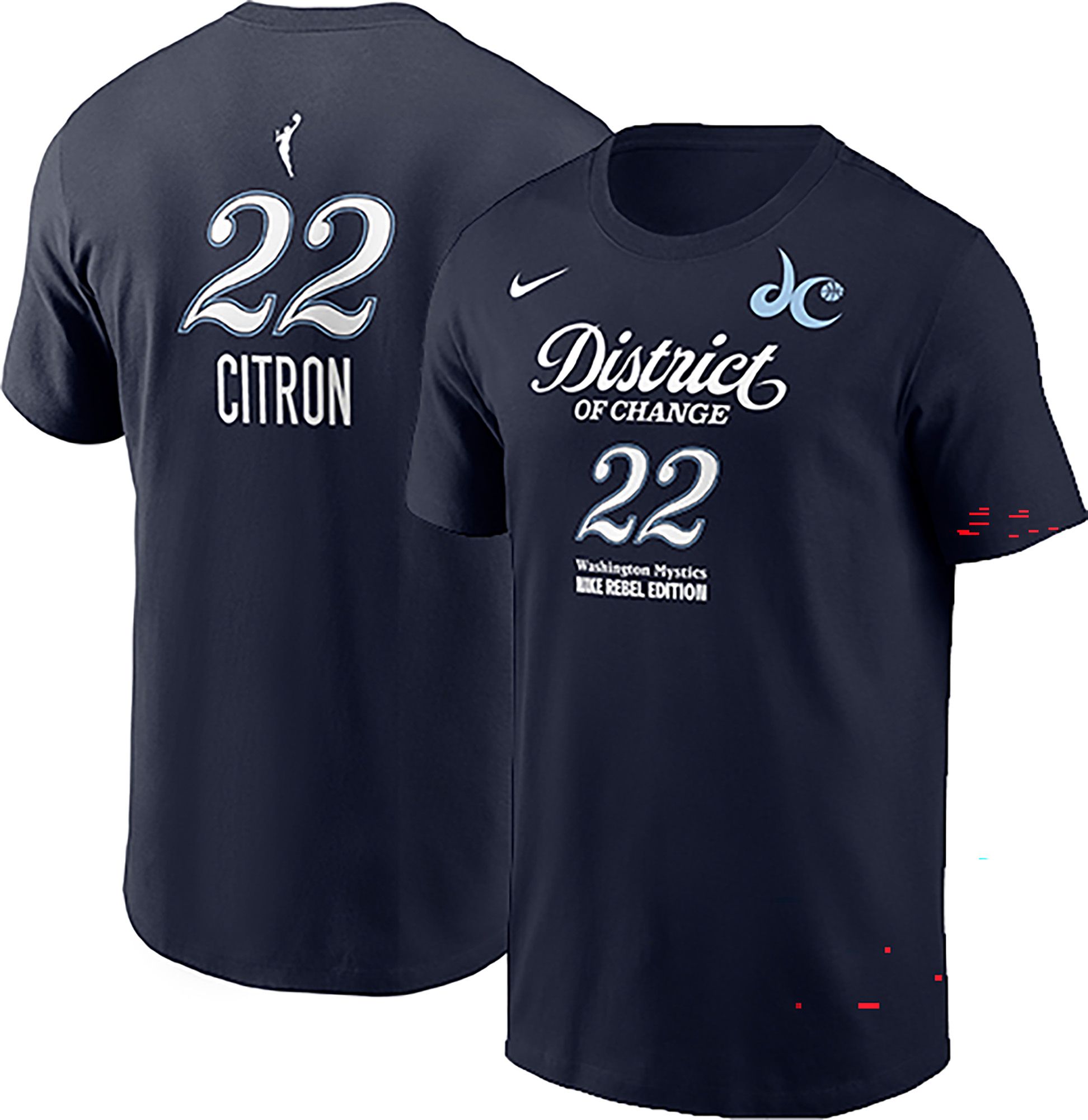 Nike Men's Washington Mystics Sonia Citron #22 Navy  Rebel T-Shirt