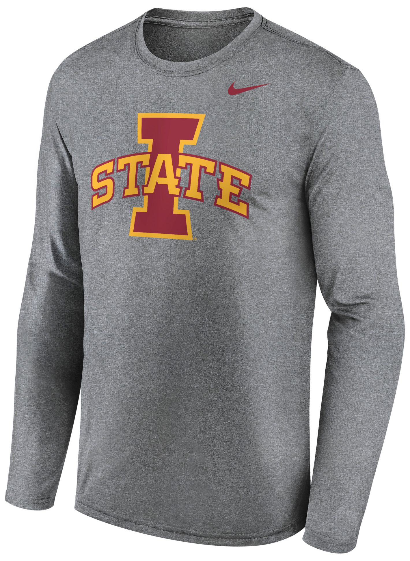 Nike Men's Iowa State Cyclones Gray Legend Long Sleeve Shirt