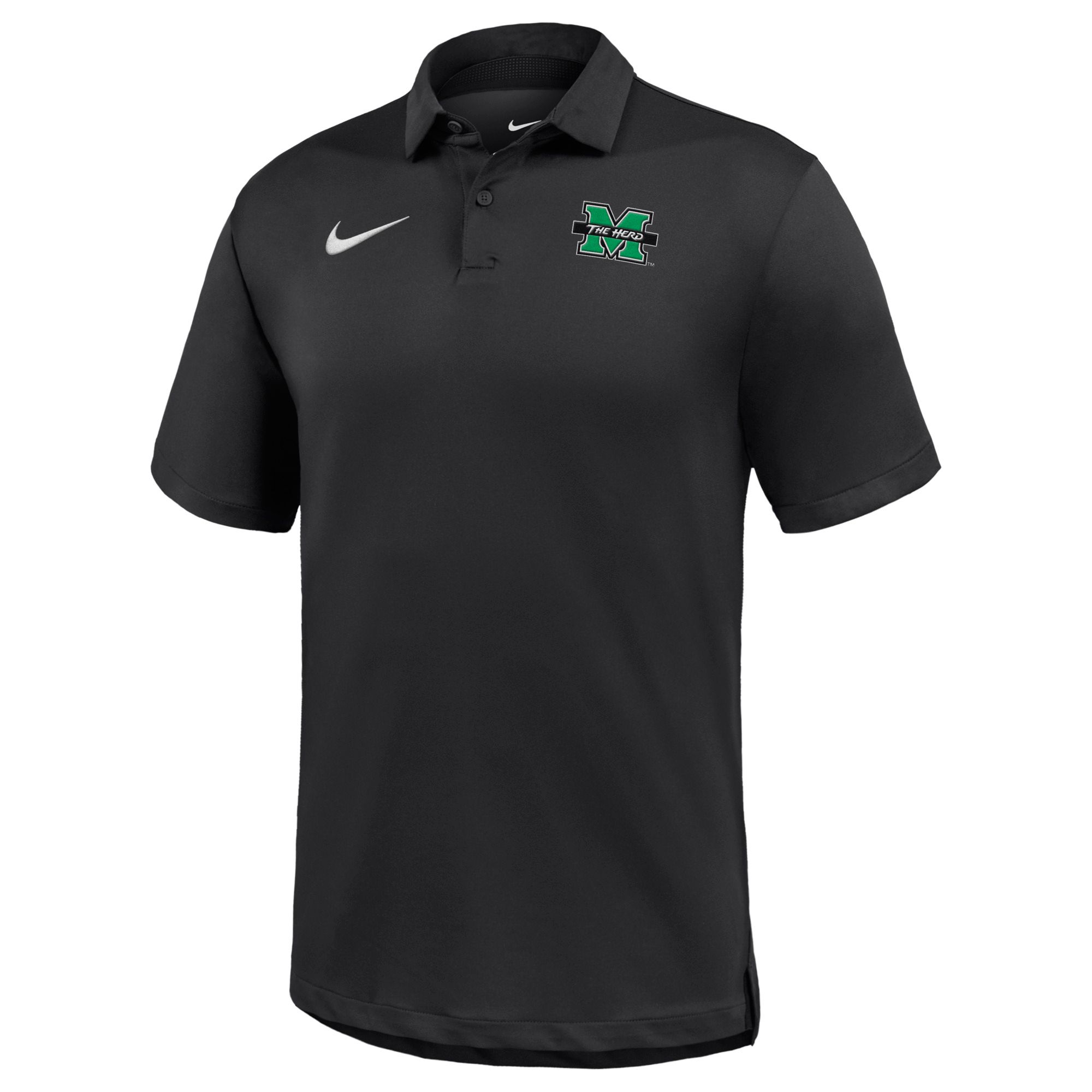 Nike Men's Marshall Thundering Herd Black Tour Polo