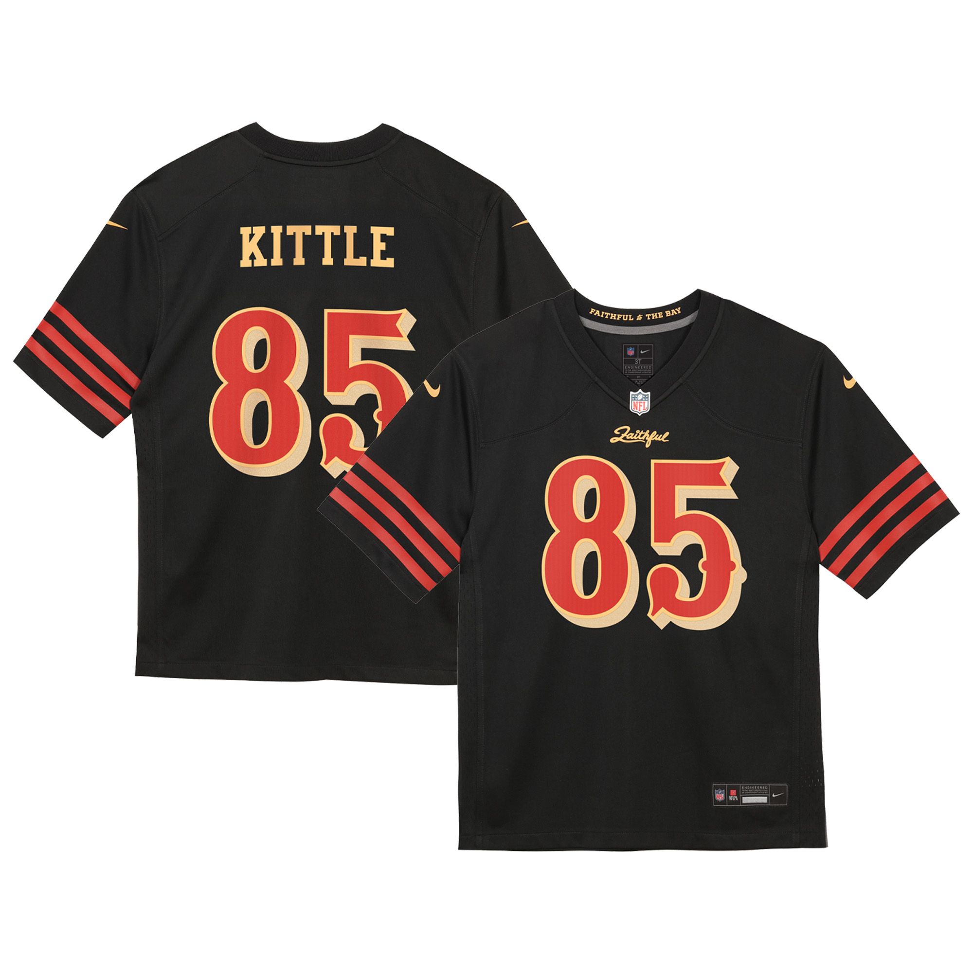 Nike Men's San Francisco 49ers George Kittle #85 Black Rivalry Game Jersey