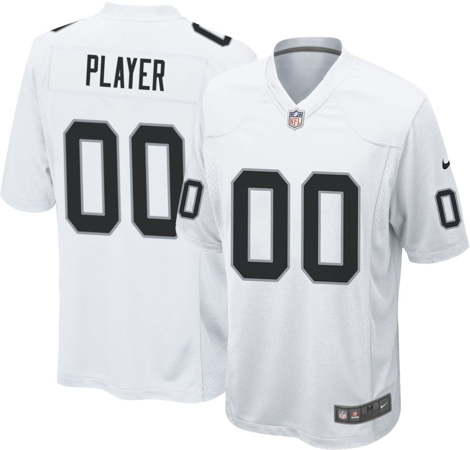 Nike Men's Las Vegas Raiders Draft Pick #1 White Away Game Jersey