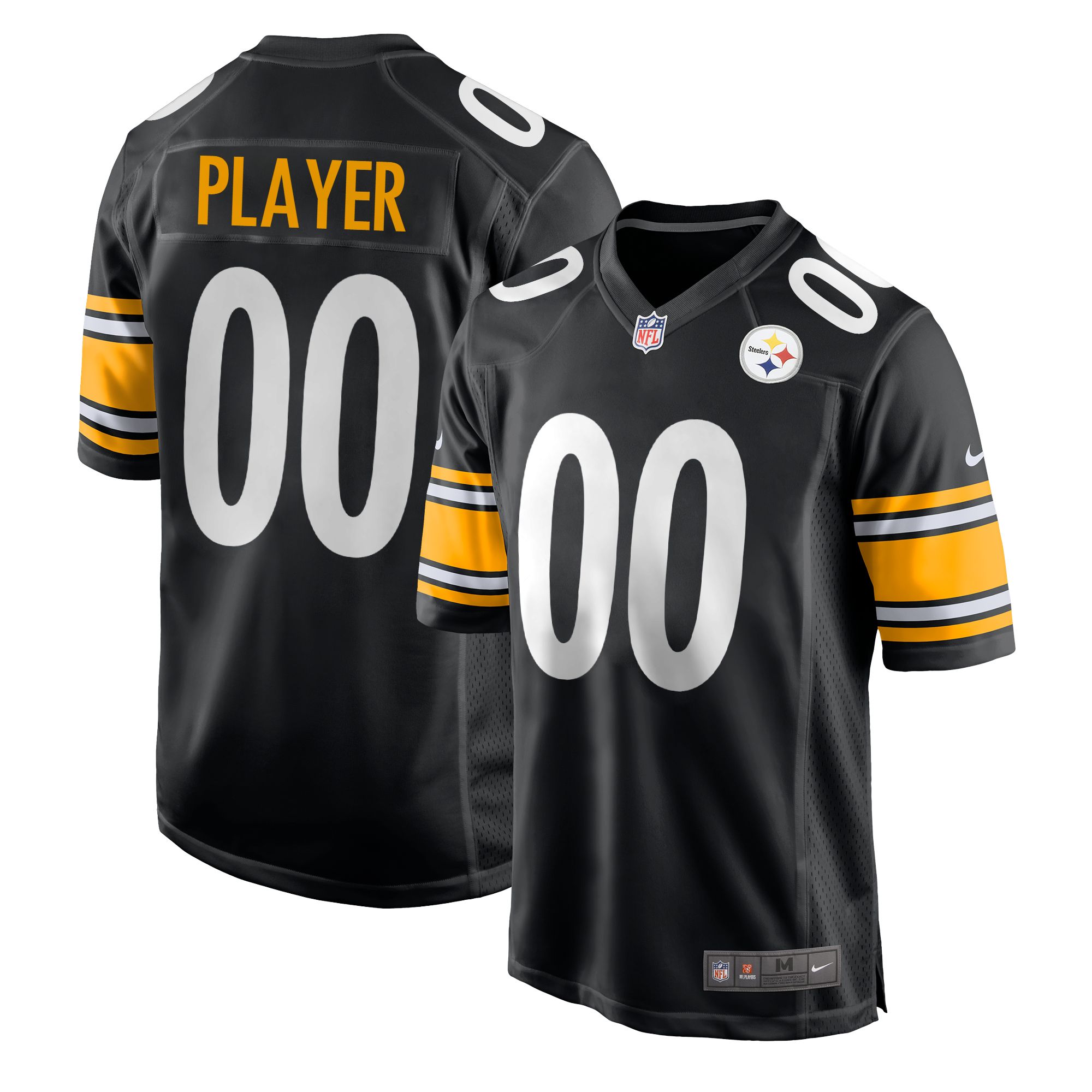 Nike Men's Pittsburgh Steelers Draft Pick #1 Black Home Game Jersey