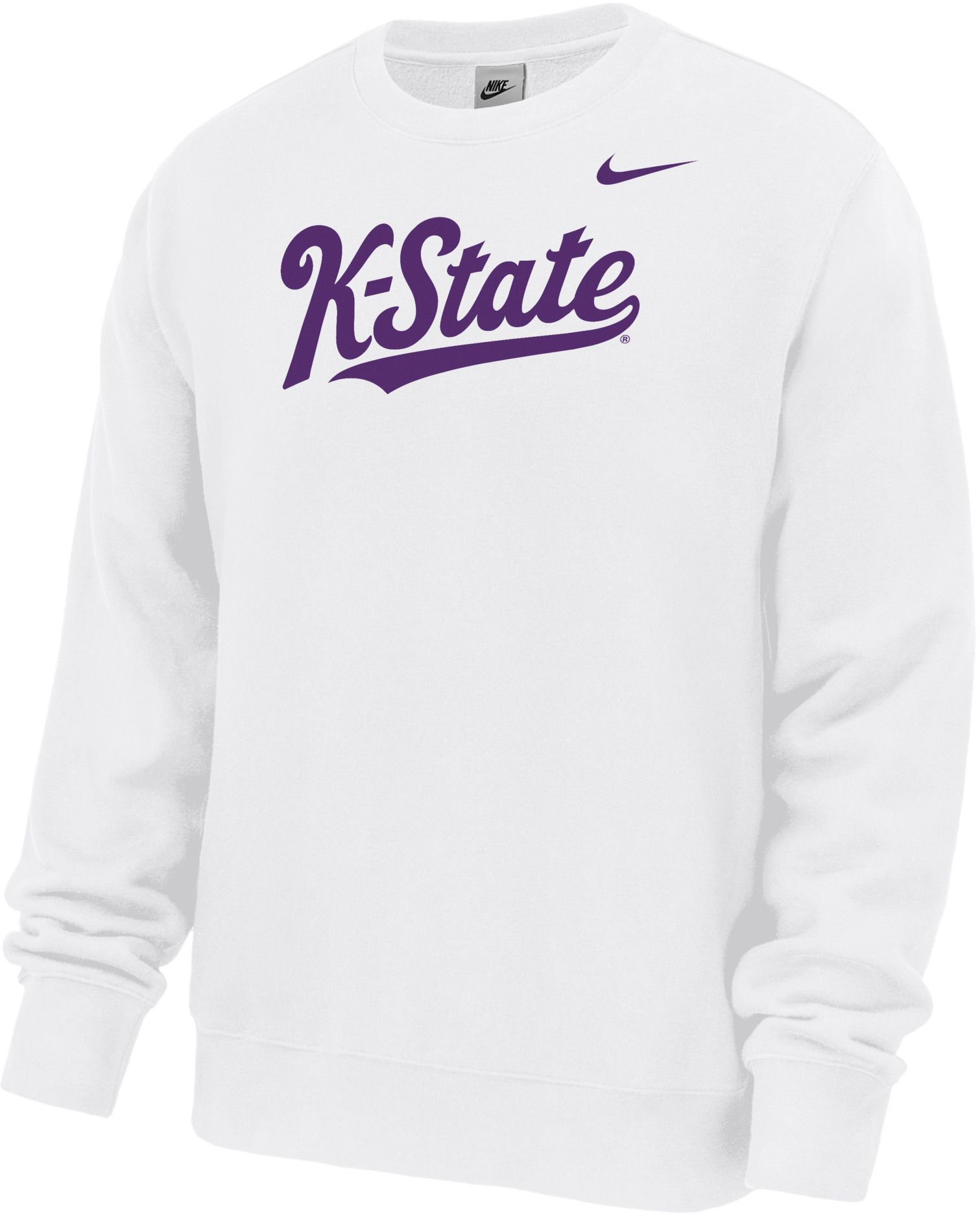 Nike Men's Kansas State Wildcats Club Fleece Script Crewneck Sweatshirt