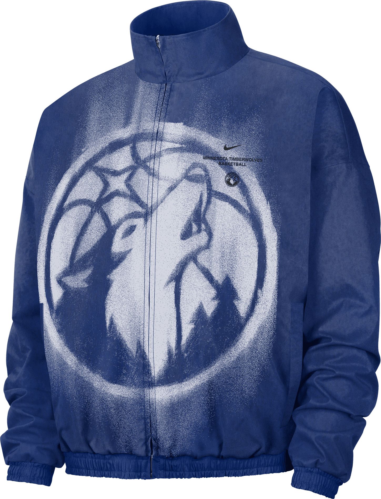 Nike Adult Minnesota Timberwolves Worn With Obsession Standard Issue Game Theater Loud Woven Jacket, Men's, XL, Blue