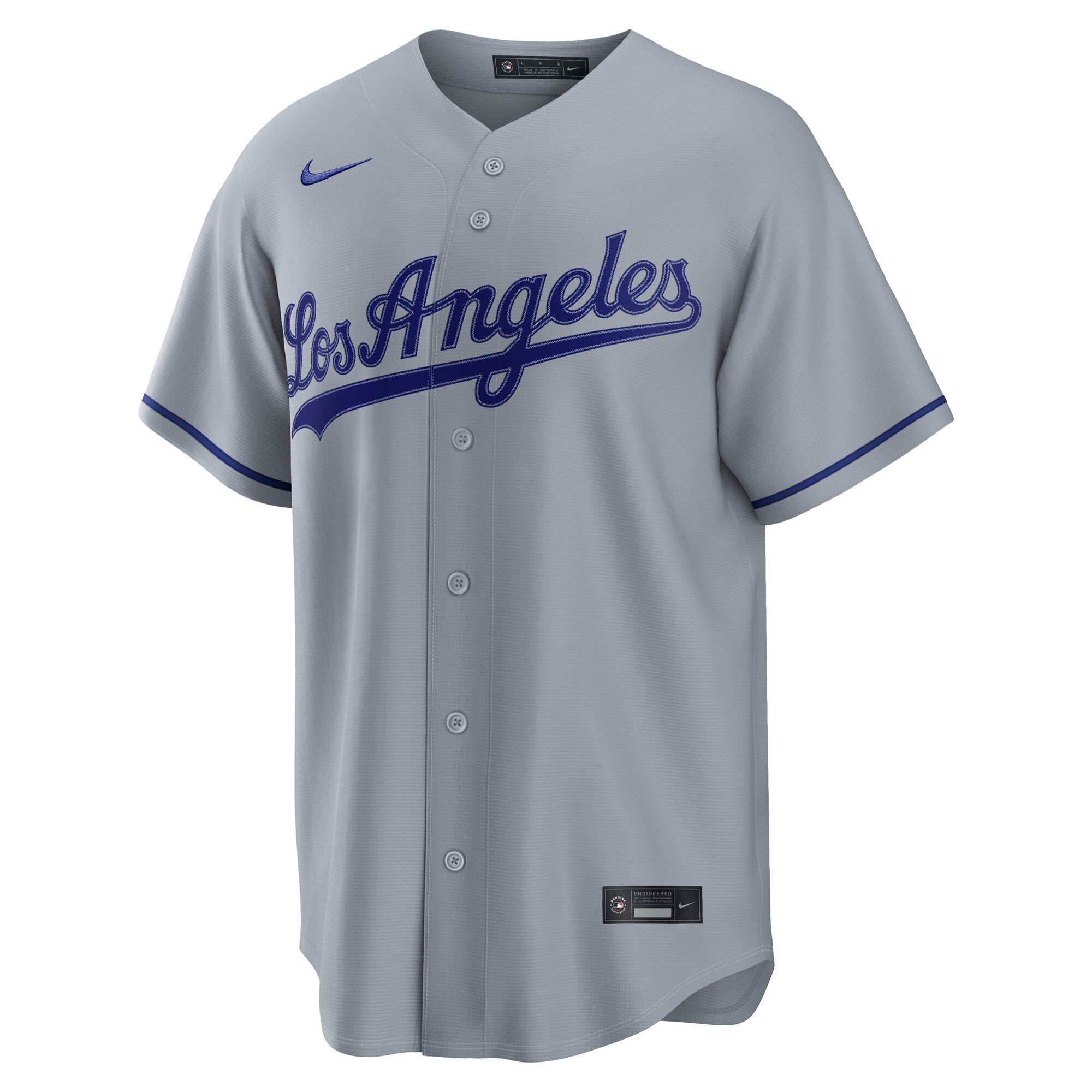 Nike Men's Los Angeles Dodgers Grey Blank Replica Jersey
