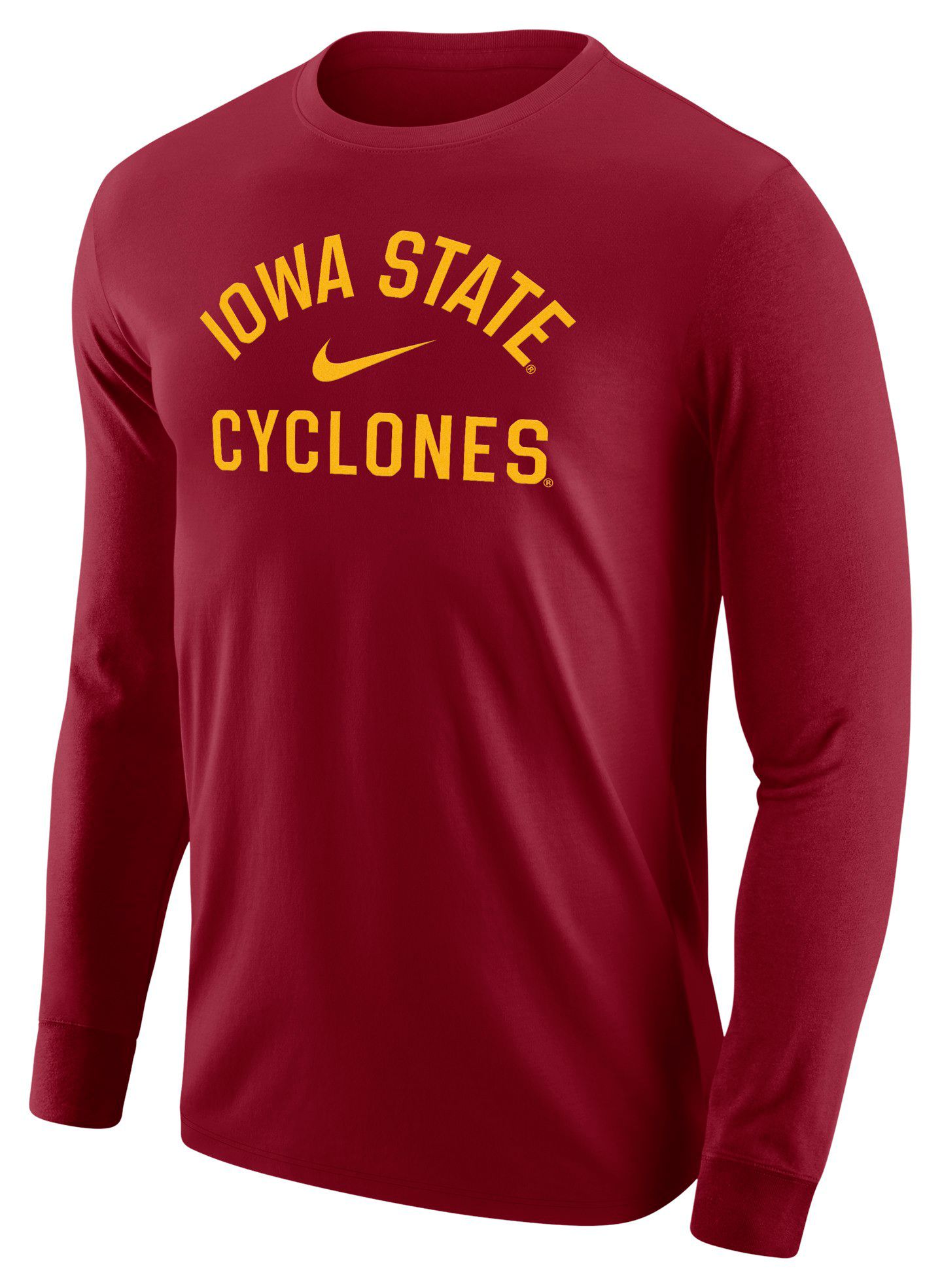 Nike Men's Iowa State Cyclones Crimson Arch Long Sleeve Shirt