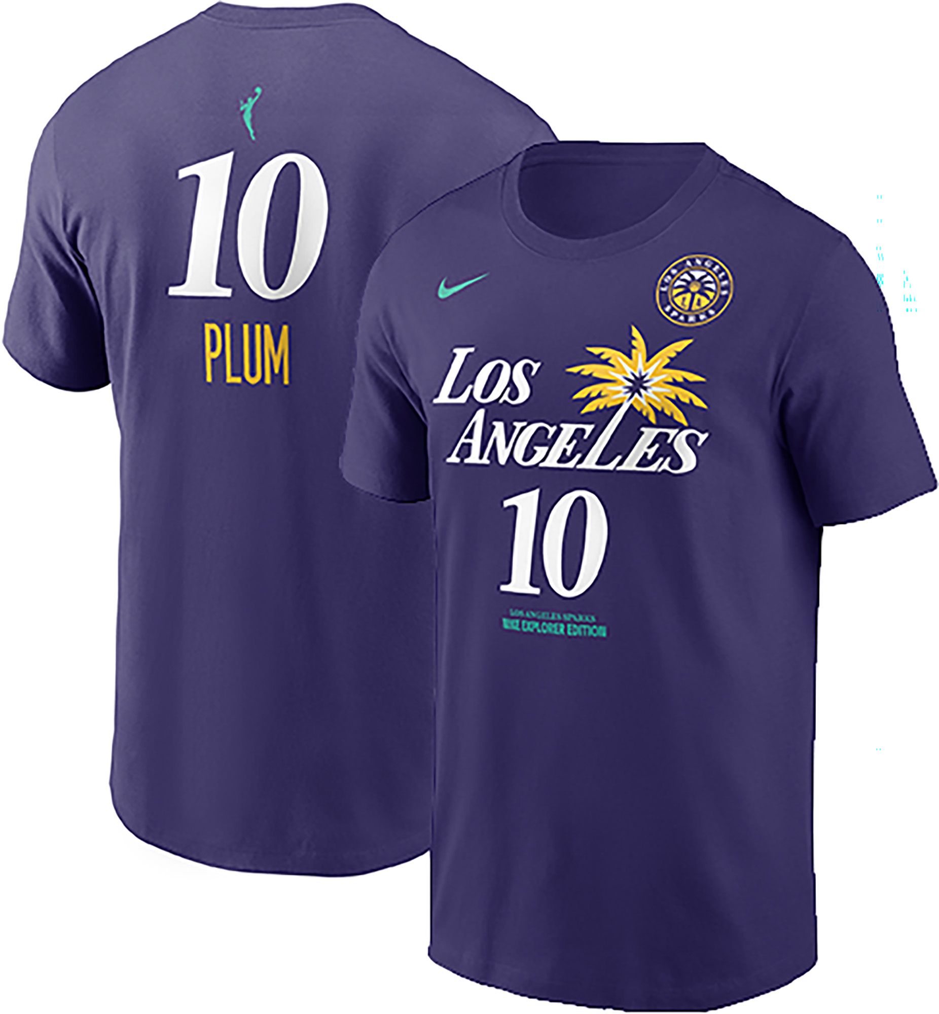 Nike Men's Los Angeles Sparks Kelsey Plum #10 Purple T-Shirt