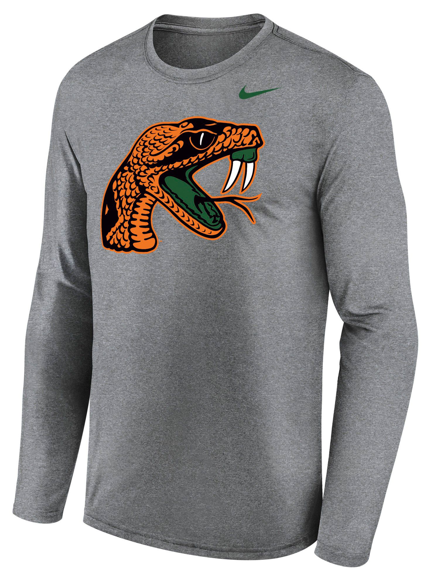 Nike Men's Florida A&M Rattlers Gray Legend Long Sleeve Shirt