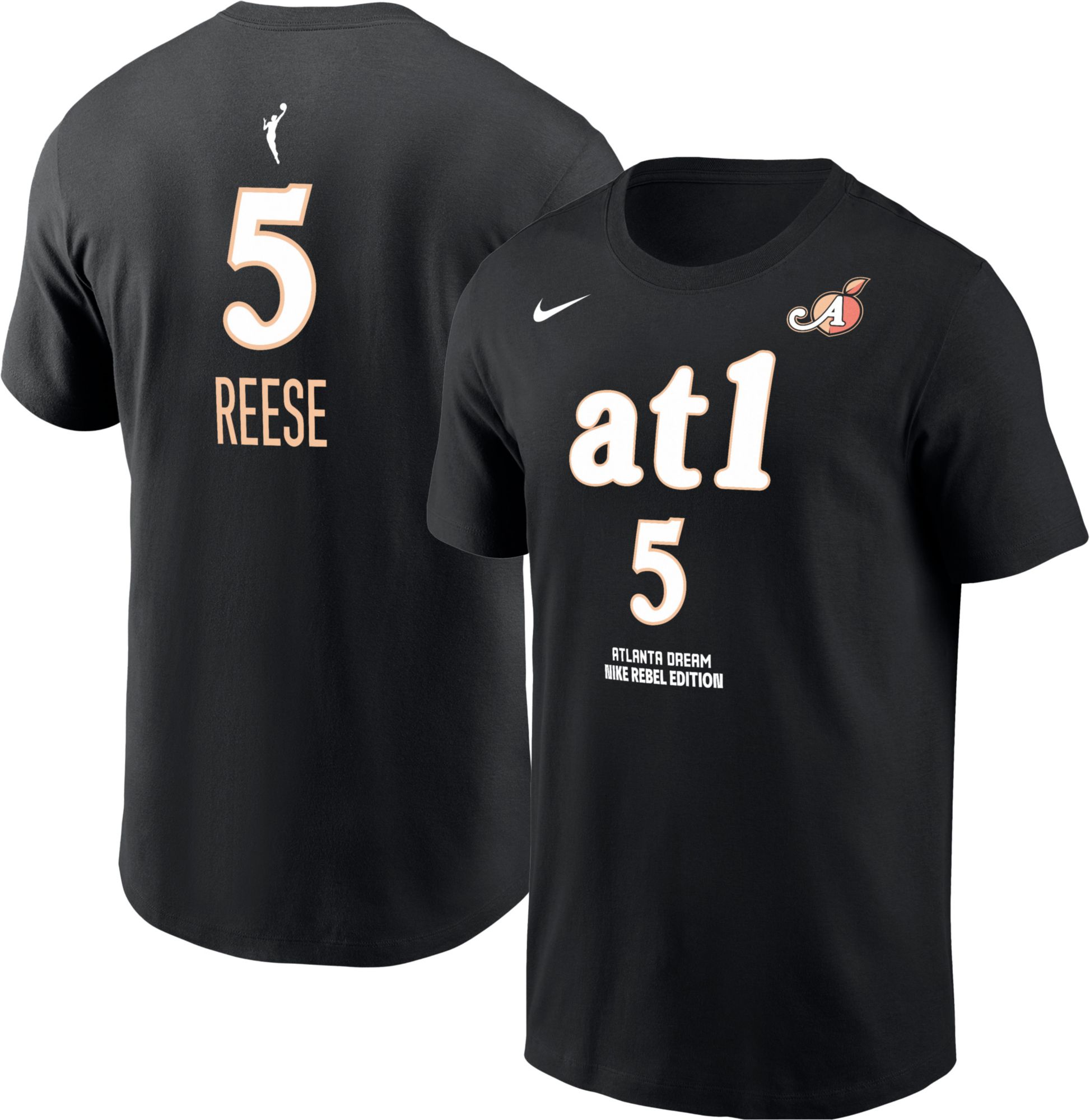 Nike Men's Atlanta Dream Angel Reese #5 Black  Rebel T-Shirt