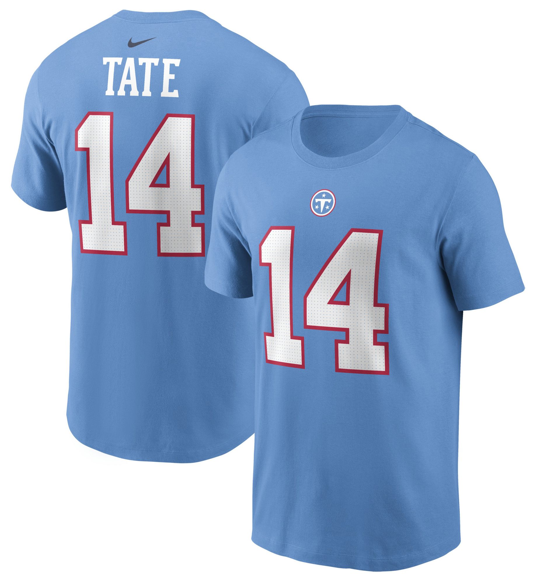 Nike Men's Tennessee Titans Blue Carnell Tate #14 T-Shirt